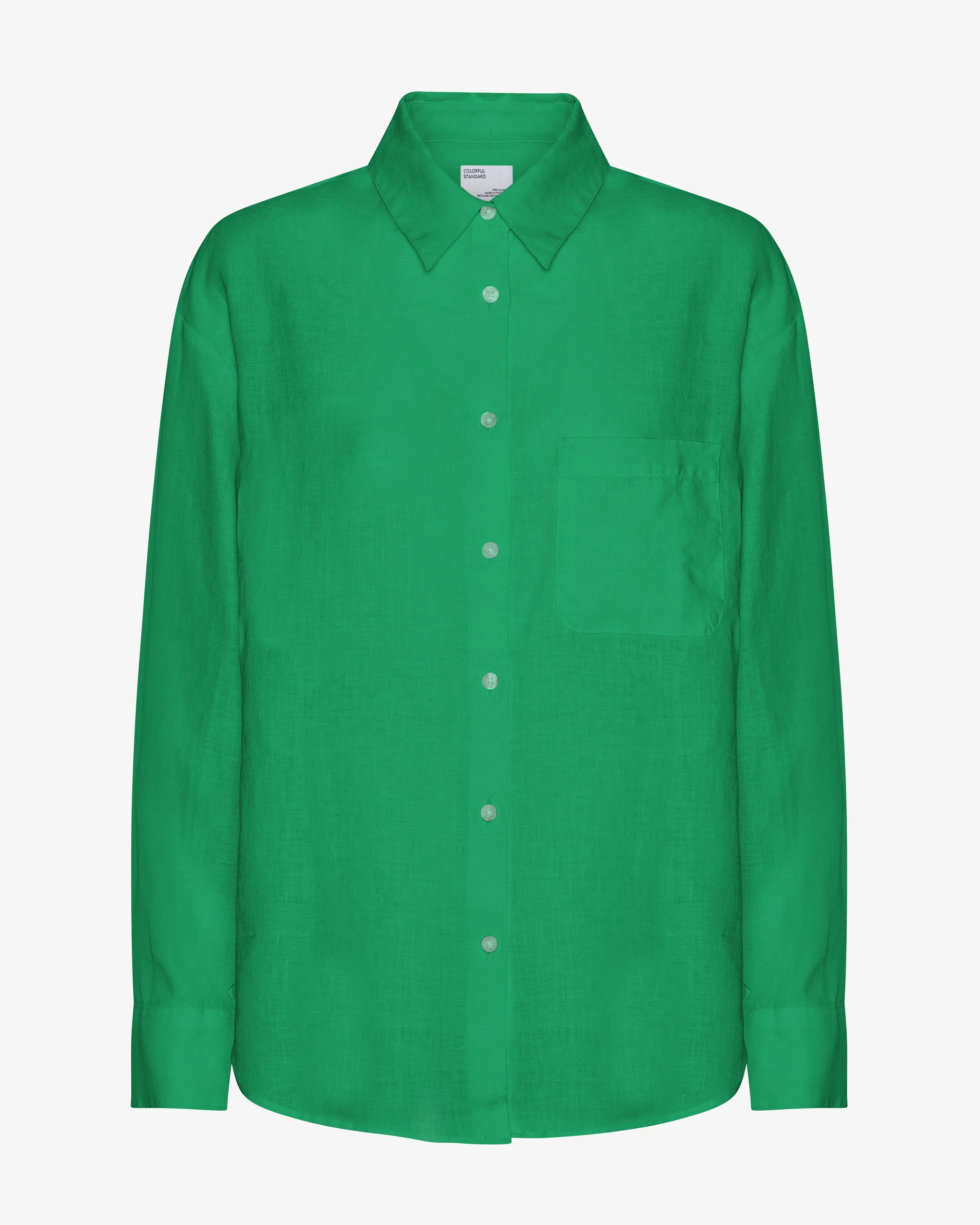 Linen Oversized Shirt - Kelly Green sold by Colorful Standard
