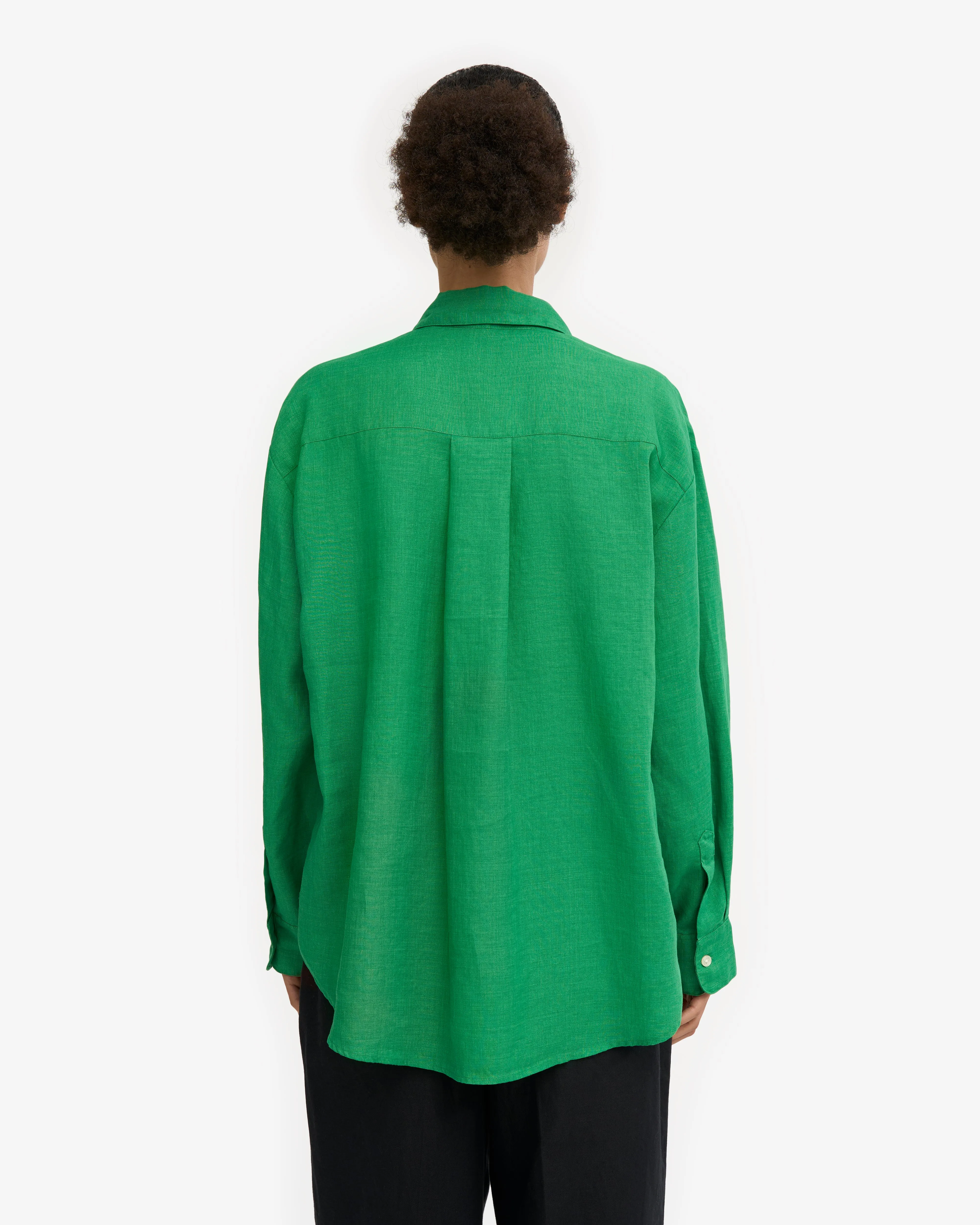 Linen Oversized Shirt - Kelly Green sold by Colorful Standard product image thumbnail 4