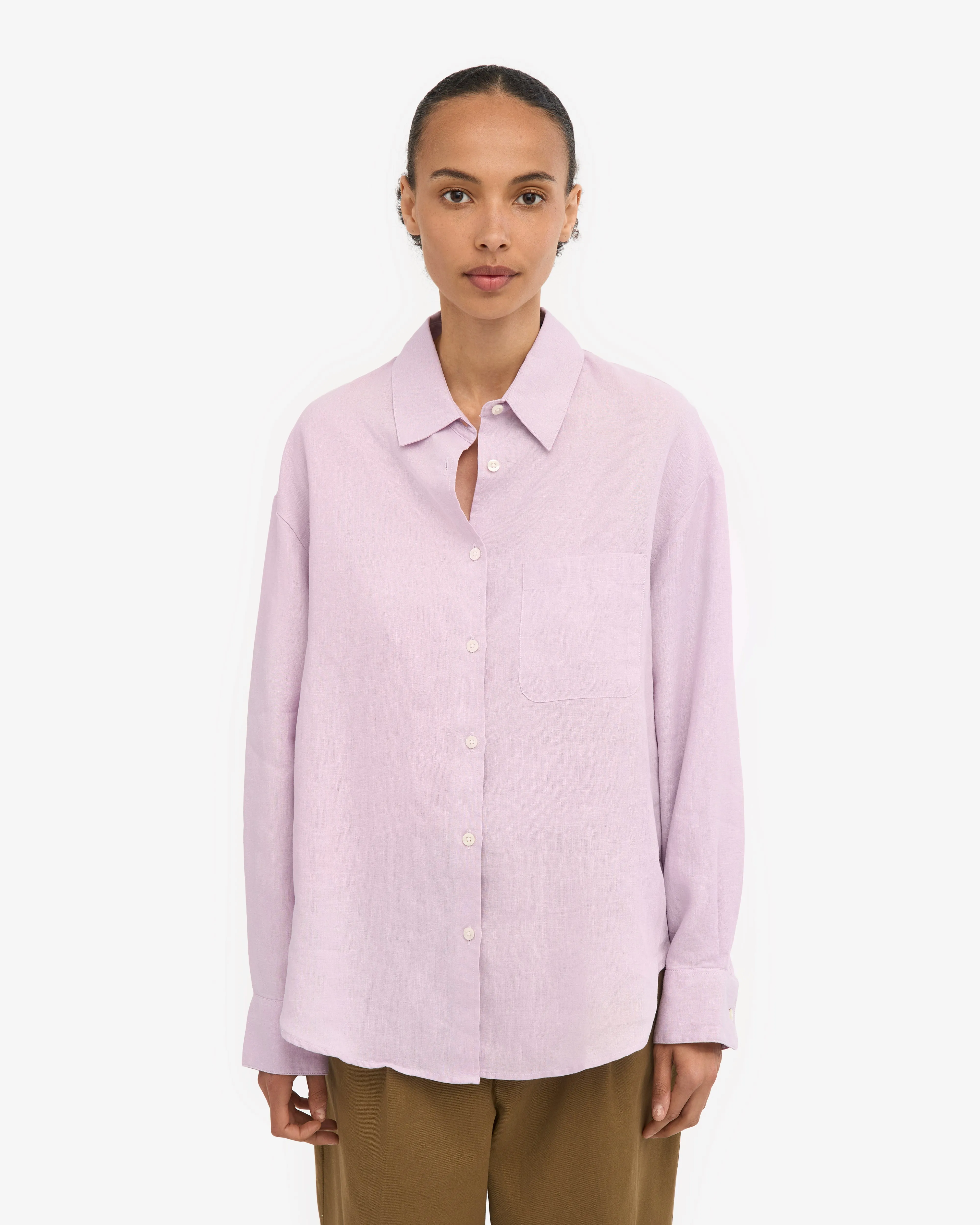 Linen Oversized Shirt - Cherry Blossom sold by Colorful Standard product image thumbnail 2