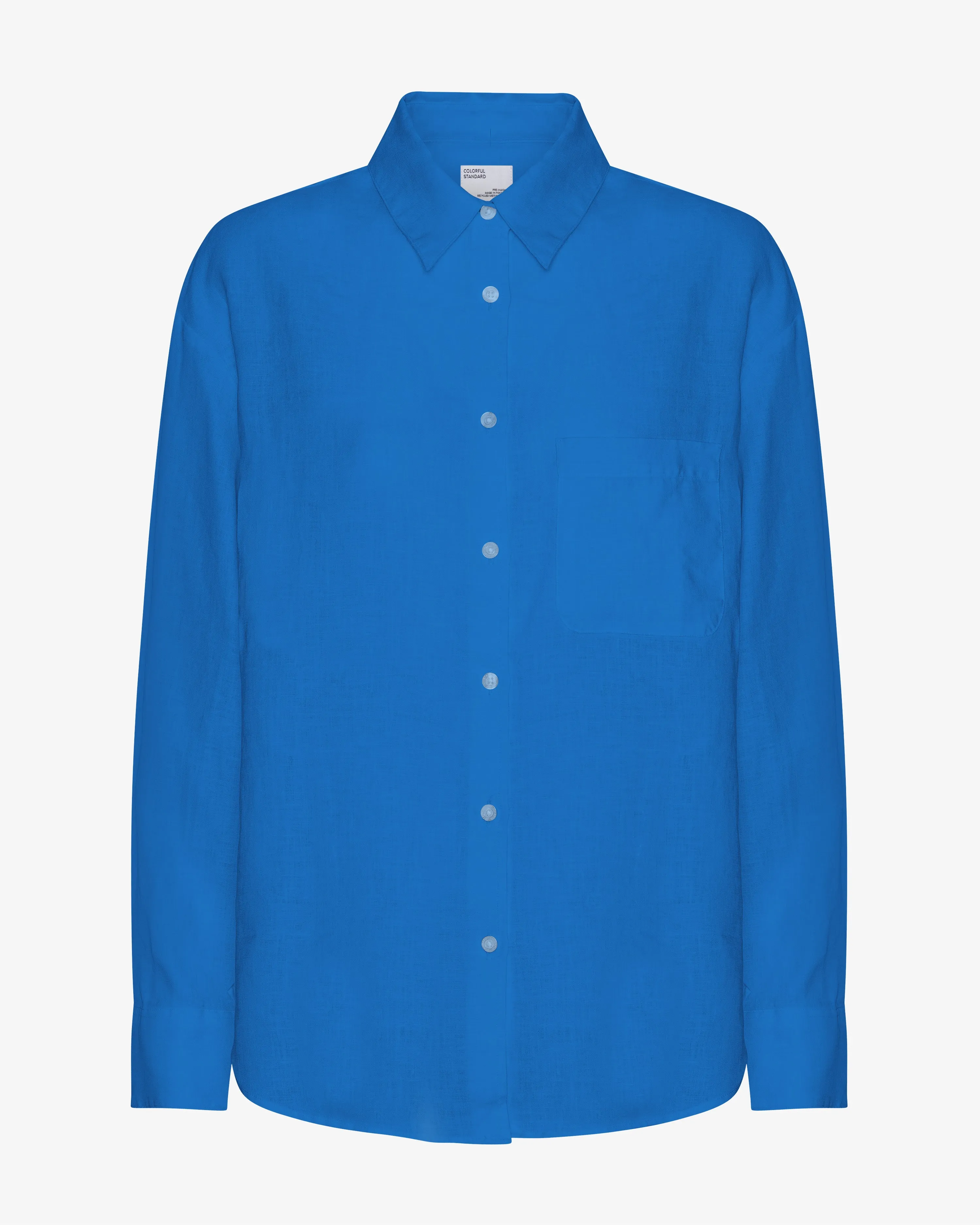 Linen Oversized Shirt - Pacific Blue sold by Colorful Standard