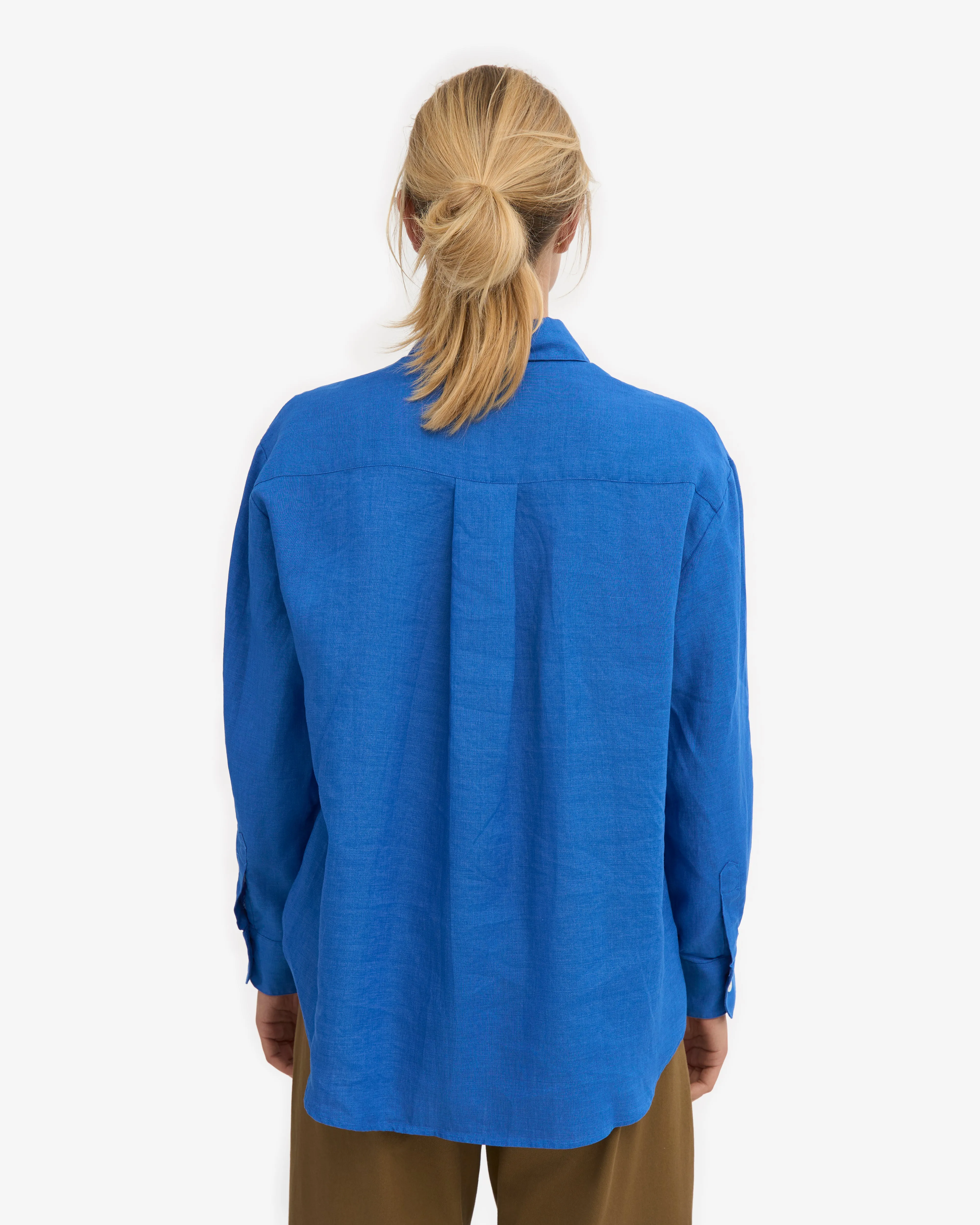 Linen Oversized Shirt - Pacific Blue sold by Colorful Standard product image thumbnail 4