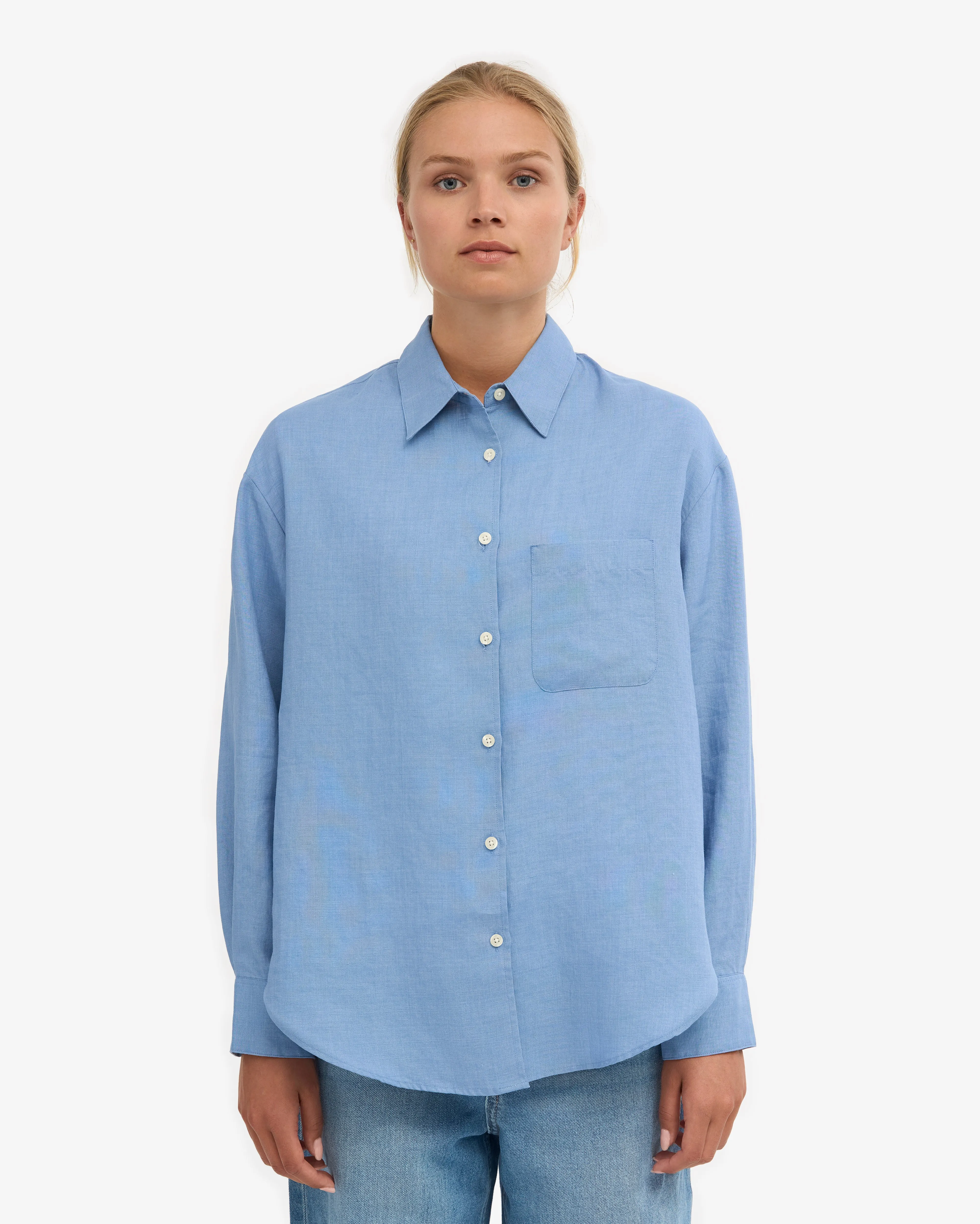Linen Oversized Shirt - Seaside Blue sold by Colorful Standard product image thumbnail 2