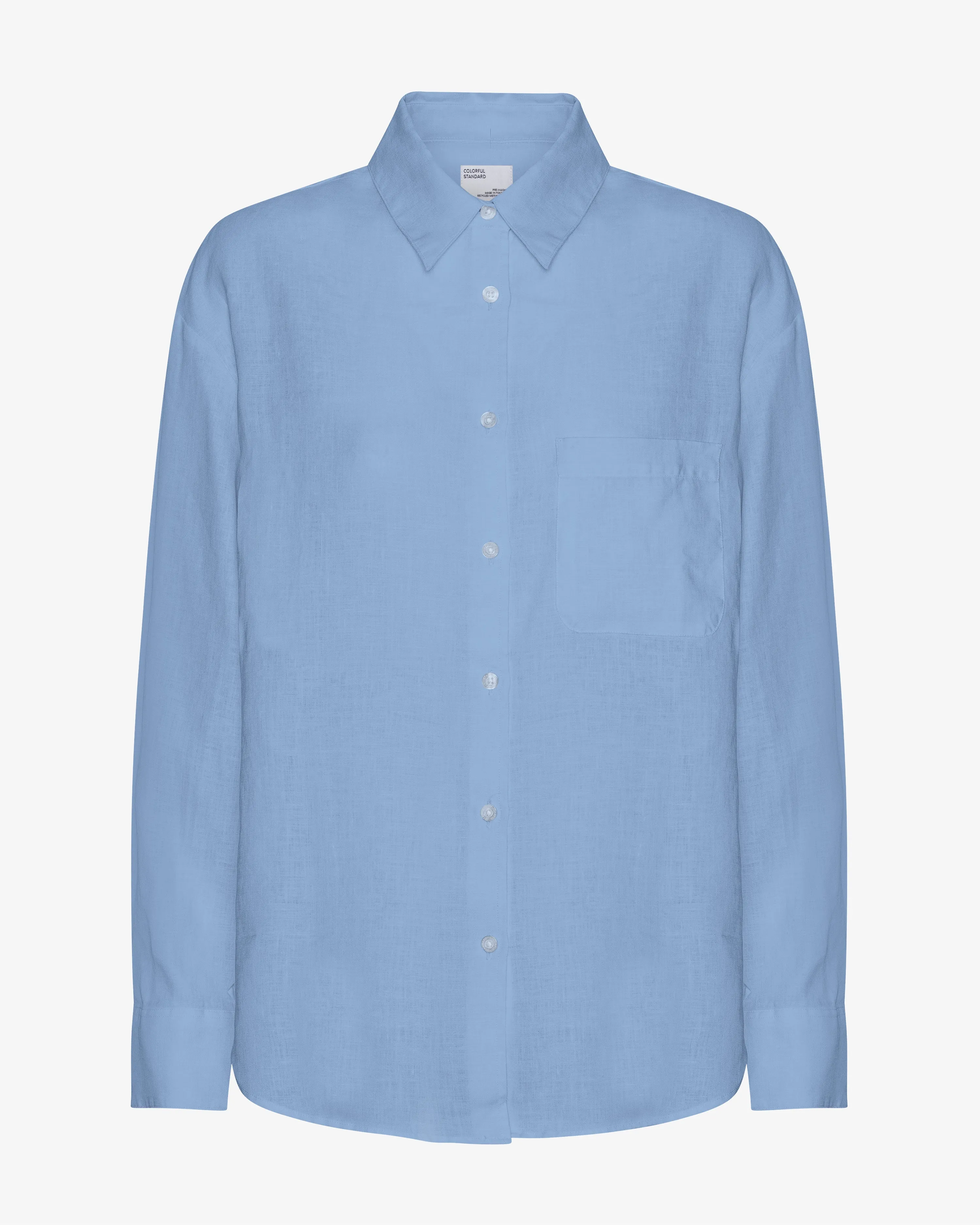 Linen Oversized Shirt - Seaside Blue sold by Colorful Standard