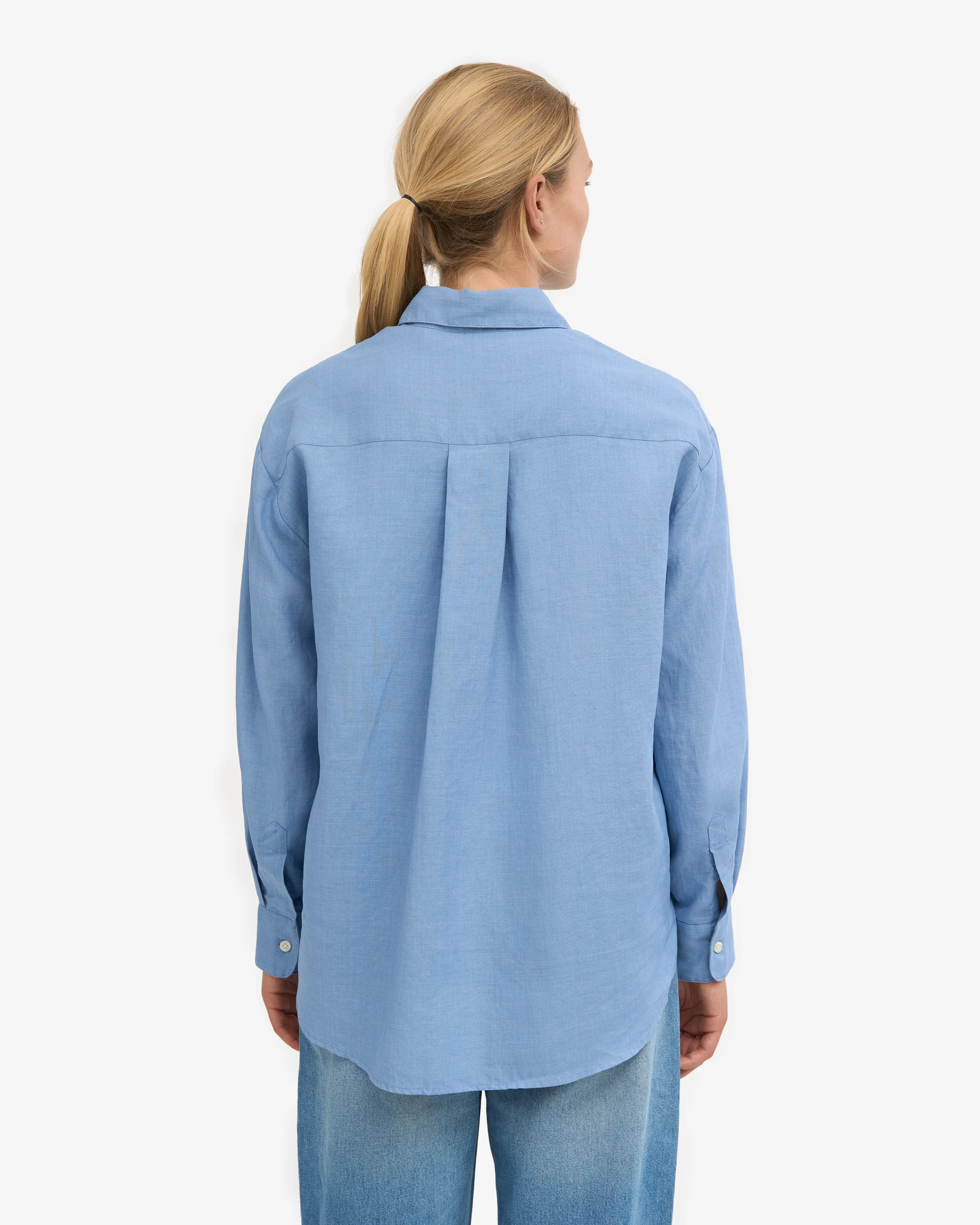 Linen Oversized Shirt - Seaside Blue sold by Colorful Standard product image thumbnail 4
