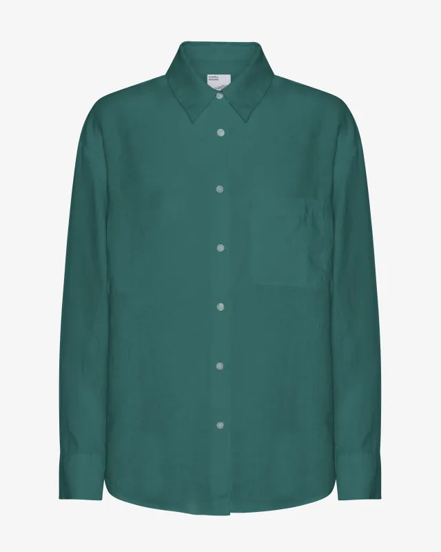 Linen Oversized Shirt - Ocean Green sold by Colorful Standard