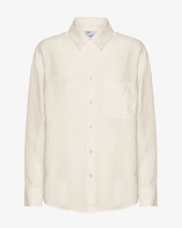 Linen Oversized Shirt - Ivory White sold by Colorful Standard