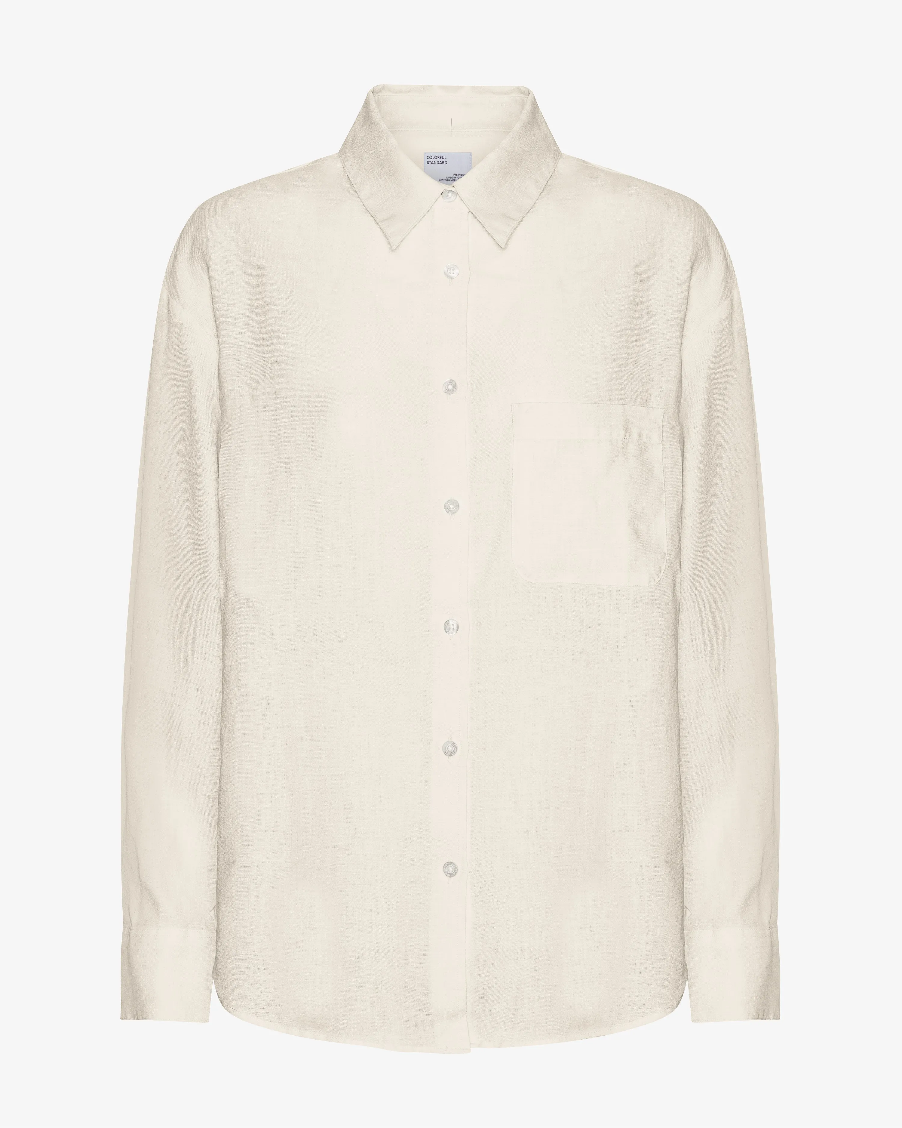 Linen Oversized Shirt - Ivory White sold by Colorful Standard
