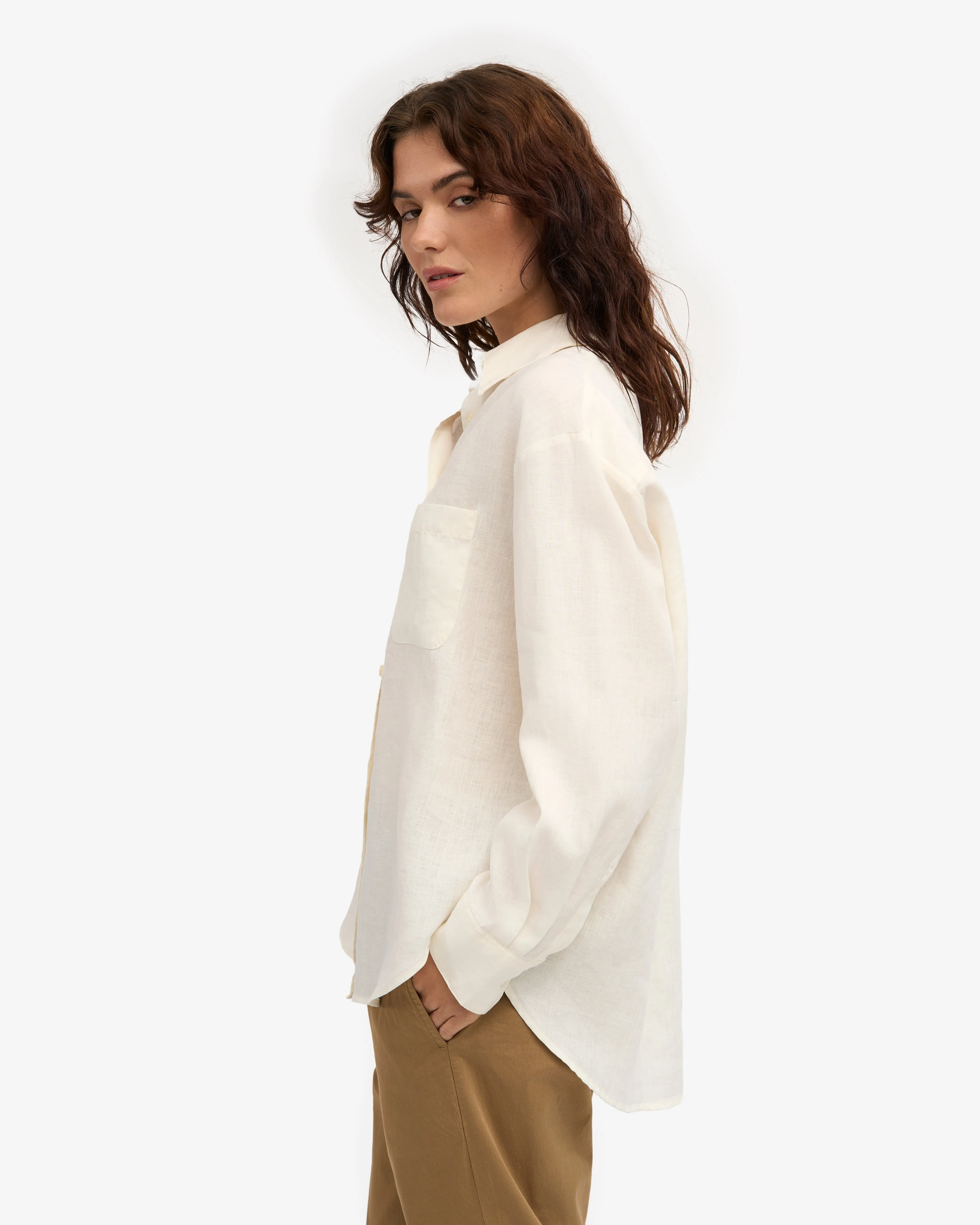 Linen Oversized Shirt - Ivory White sold by Colorful Standard product image thumbnail 3