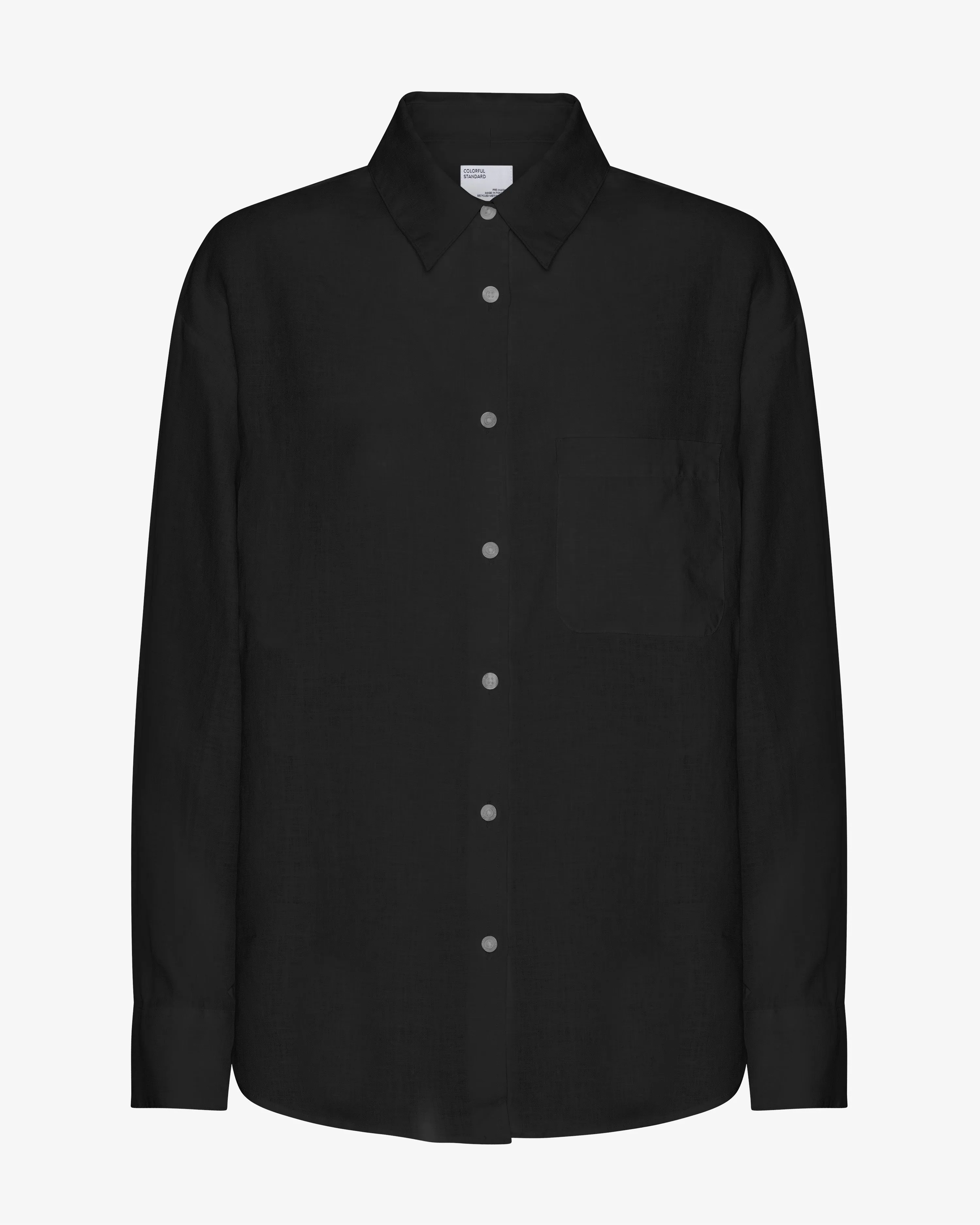 Linen Oversized Shirt - Deep Black sold by Colorful Standard