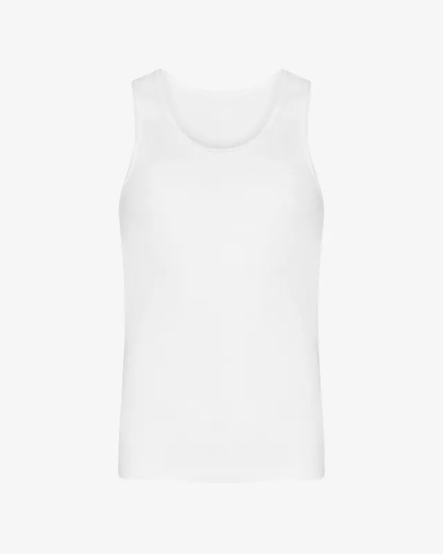 Organic Rib Tank Top - Optical White sold by Colorful Standard