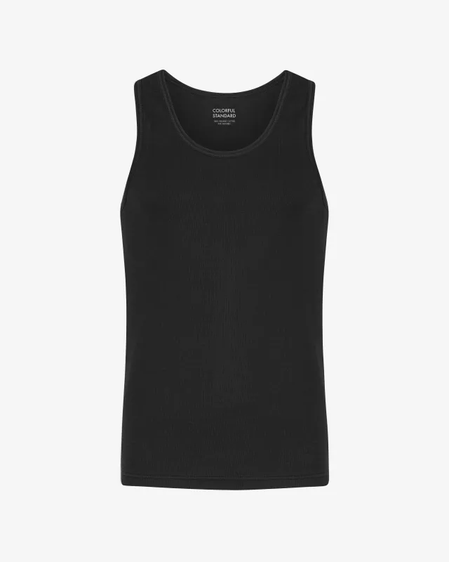 Organic Rib Tank Top - Deep Black sold by Colorful Standard