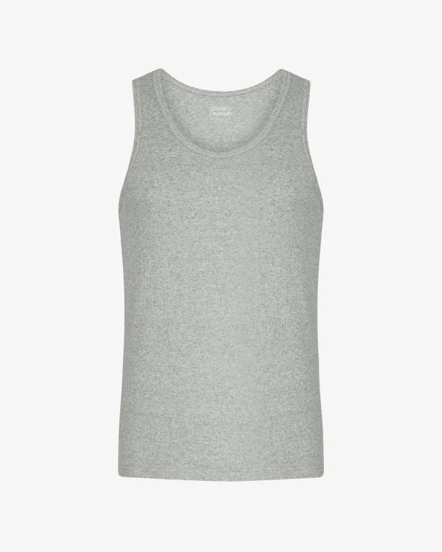 Organic Rib Tank Top - Heather Grey sold by Colorful Standard