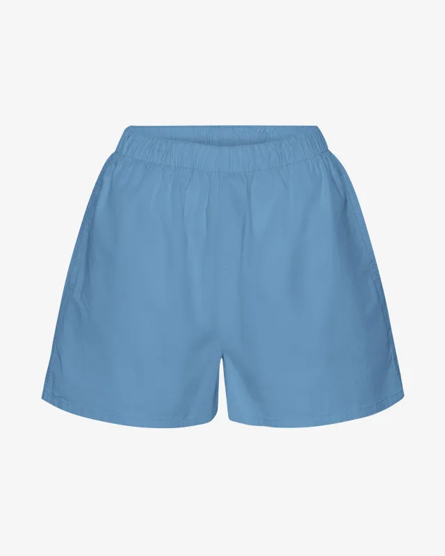 Women Organic Twill Shorts - Seaside Blue sold by Colorful Standard
