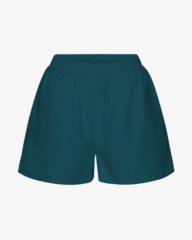 Women Organic Twill Shorts - Ocean Green sold by Colorful Standard