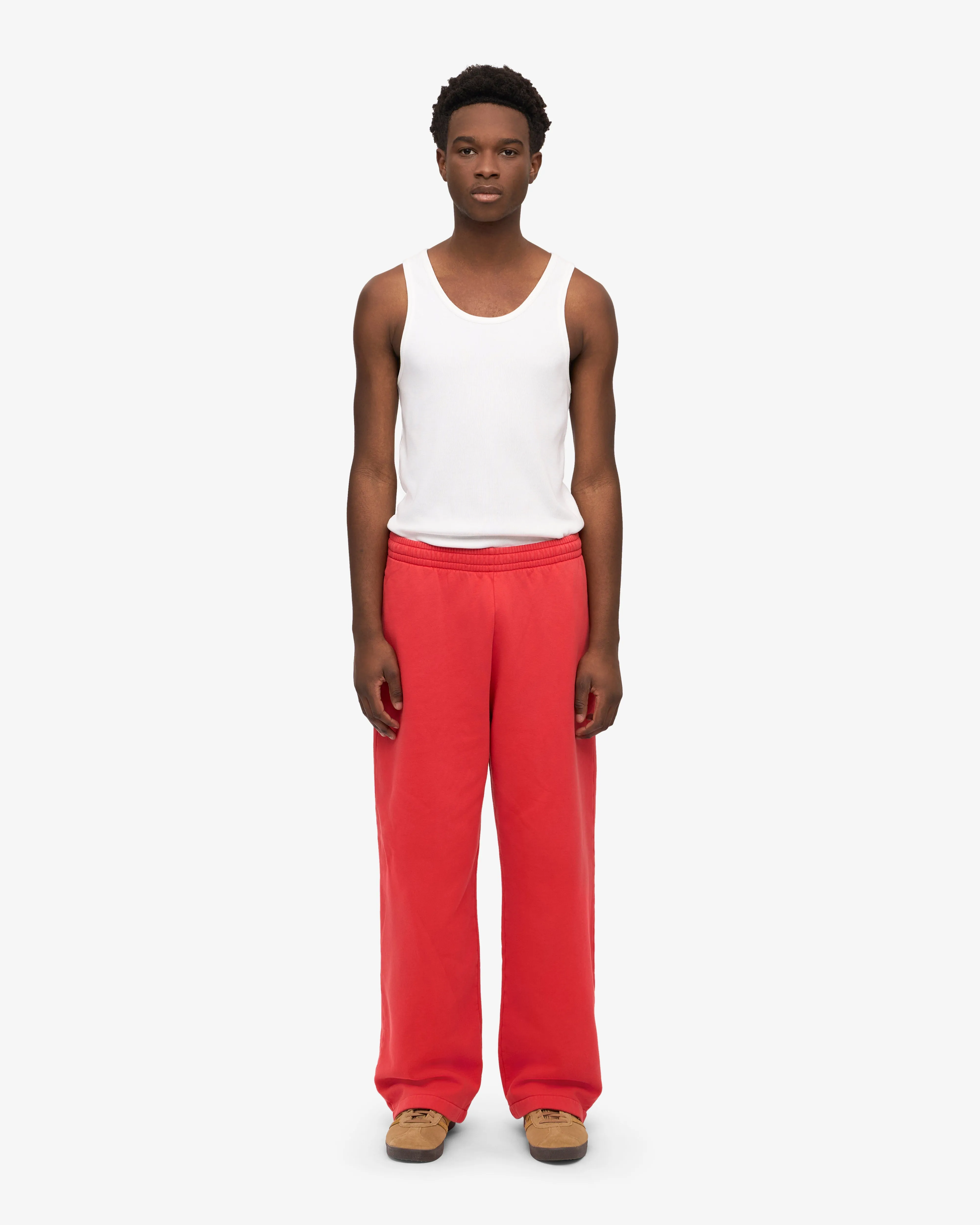Organic Straight Leg Sweatpants - Red Tangerine sold by Colorful Standard product image thumbnail 2