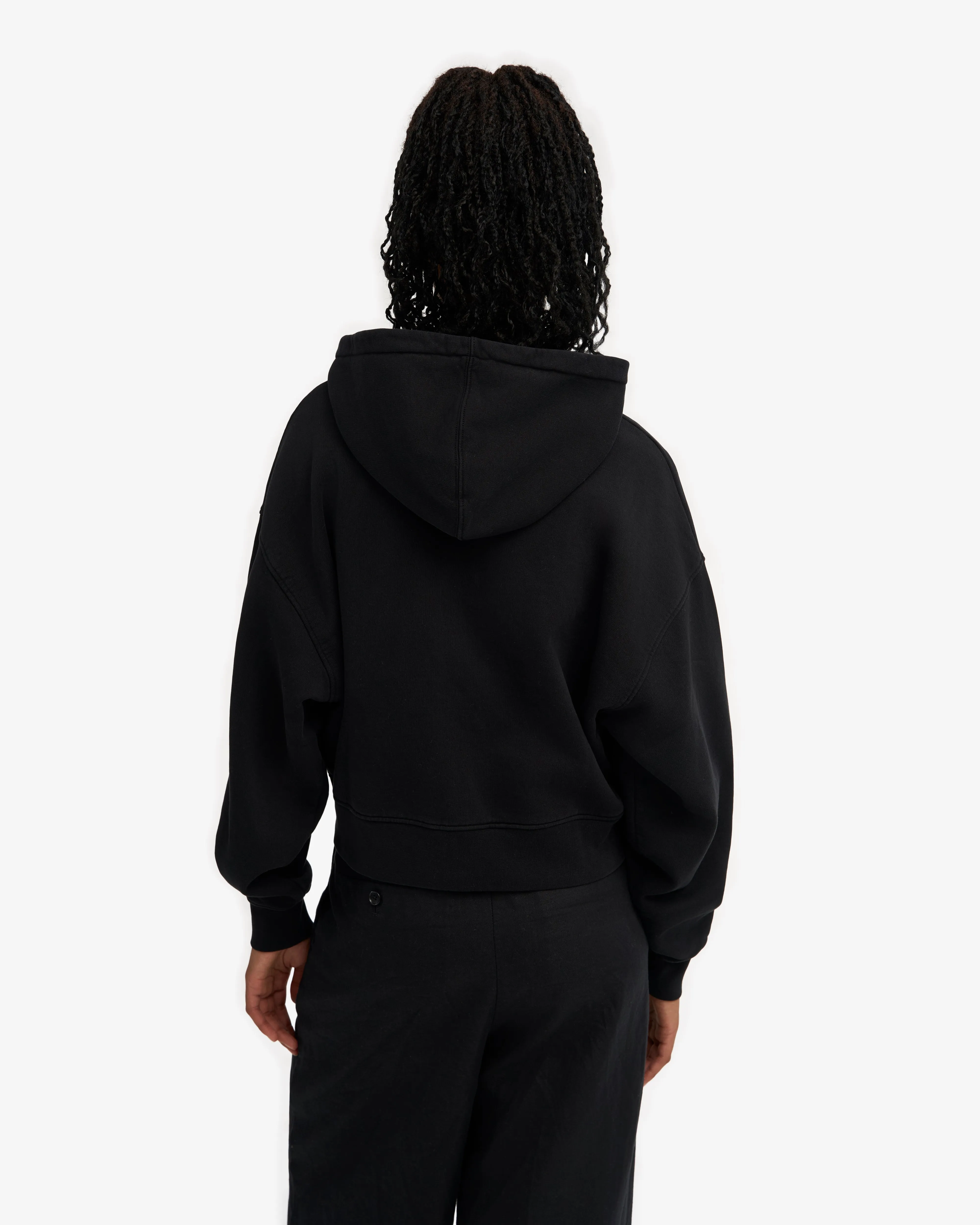 Organic Crop Zip Hood - Deep Black sold by Colorful Standard product image thumbnail 4