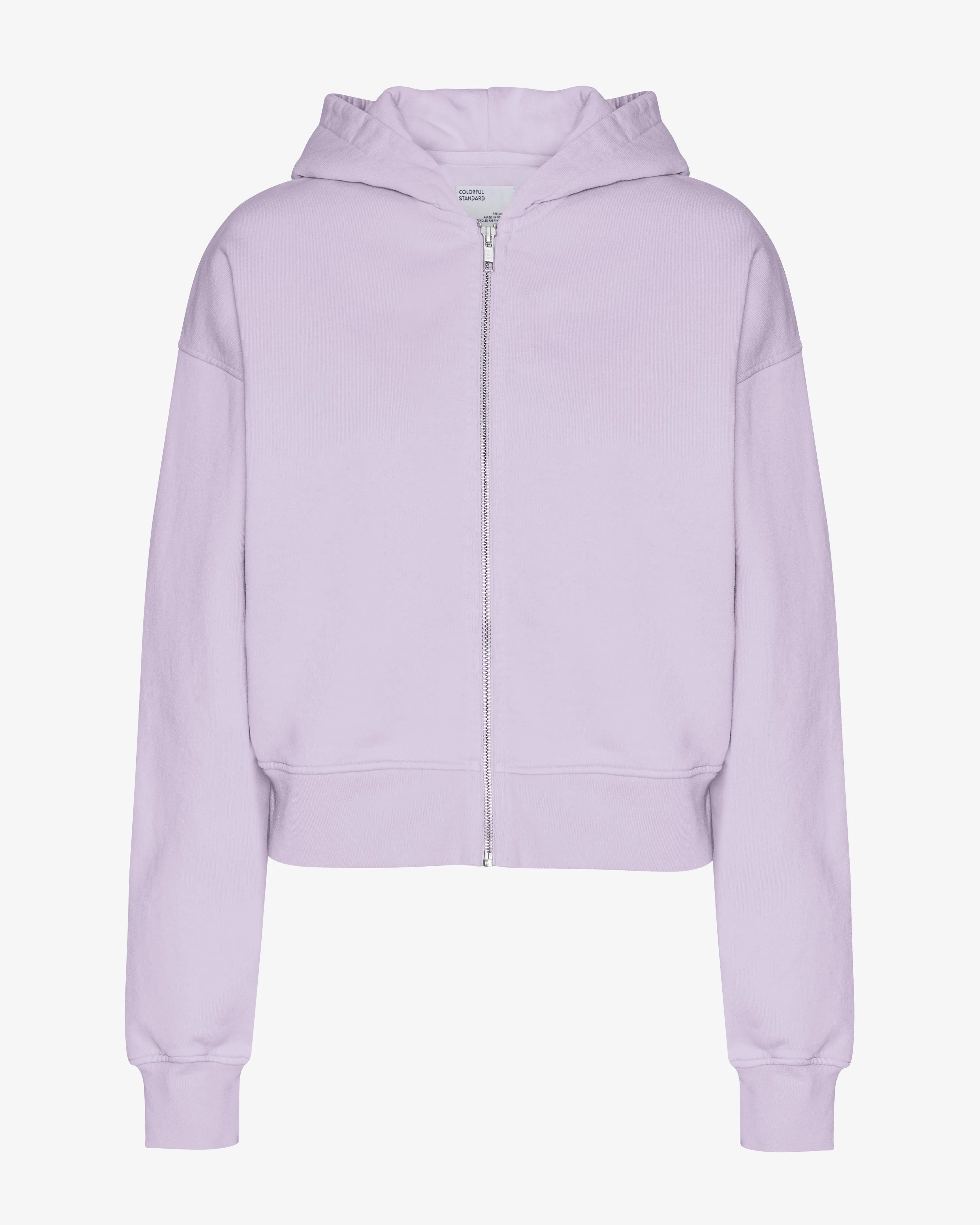 Organic Crop Zip Hood - Soft Lavender sold by Colorful Standard