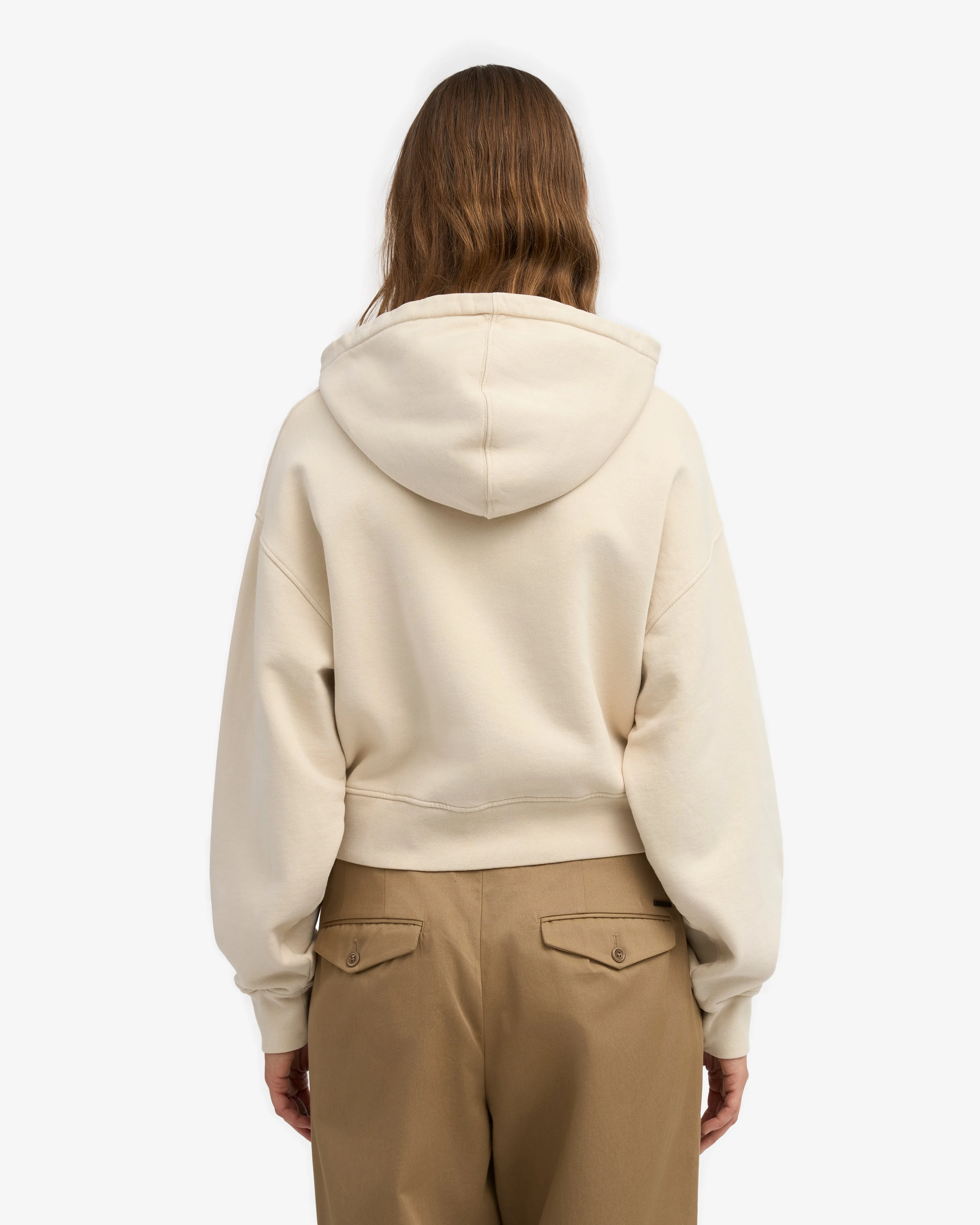 Organic Crop Zip Hood - Ivory White sold by Colorful Standard product image thumbnail 4