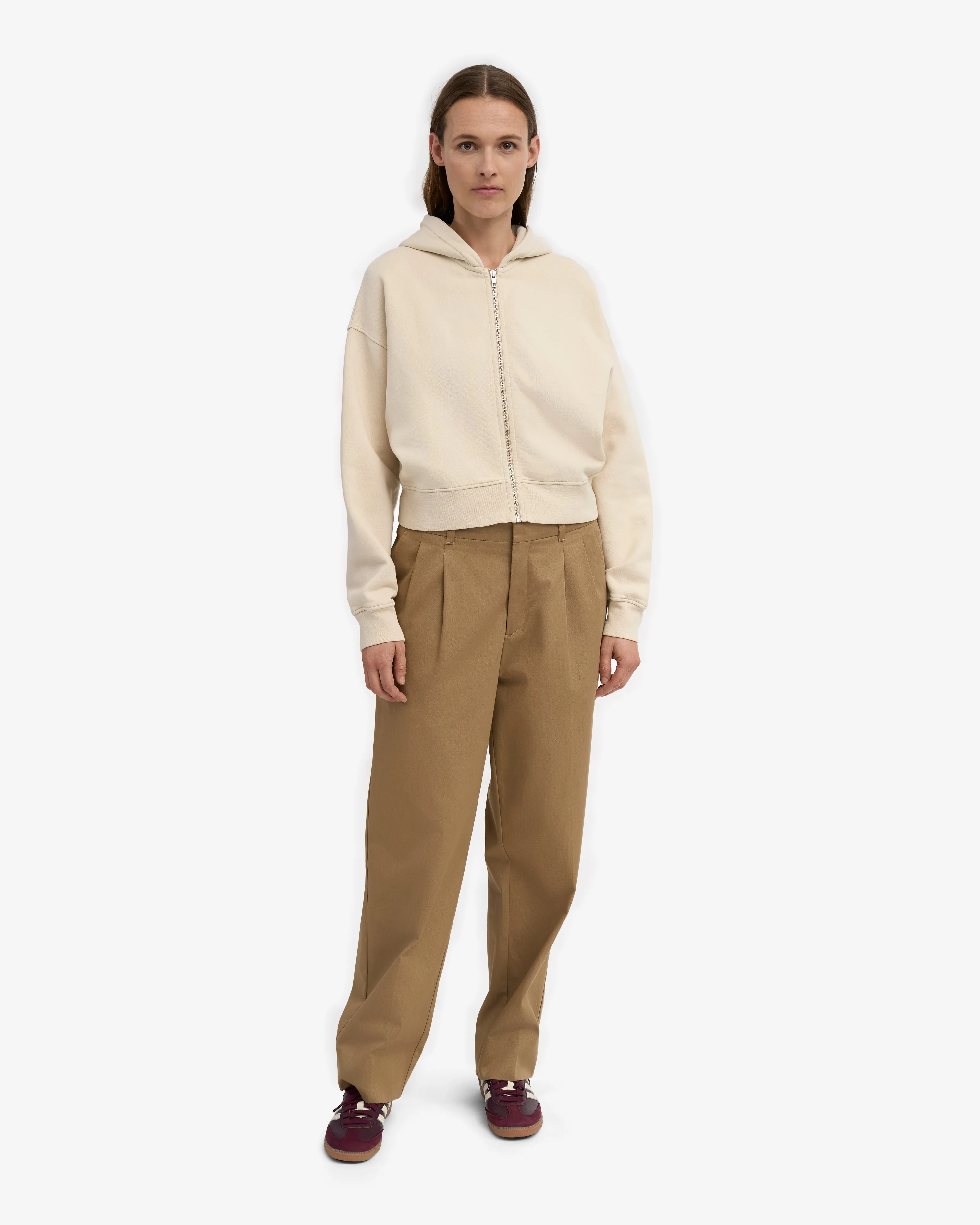 Organic Crop Zip Hood - Ivory White sold by Colorful Standard product image thumbnail 5