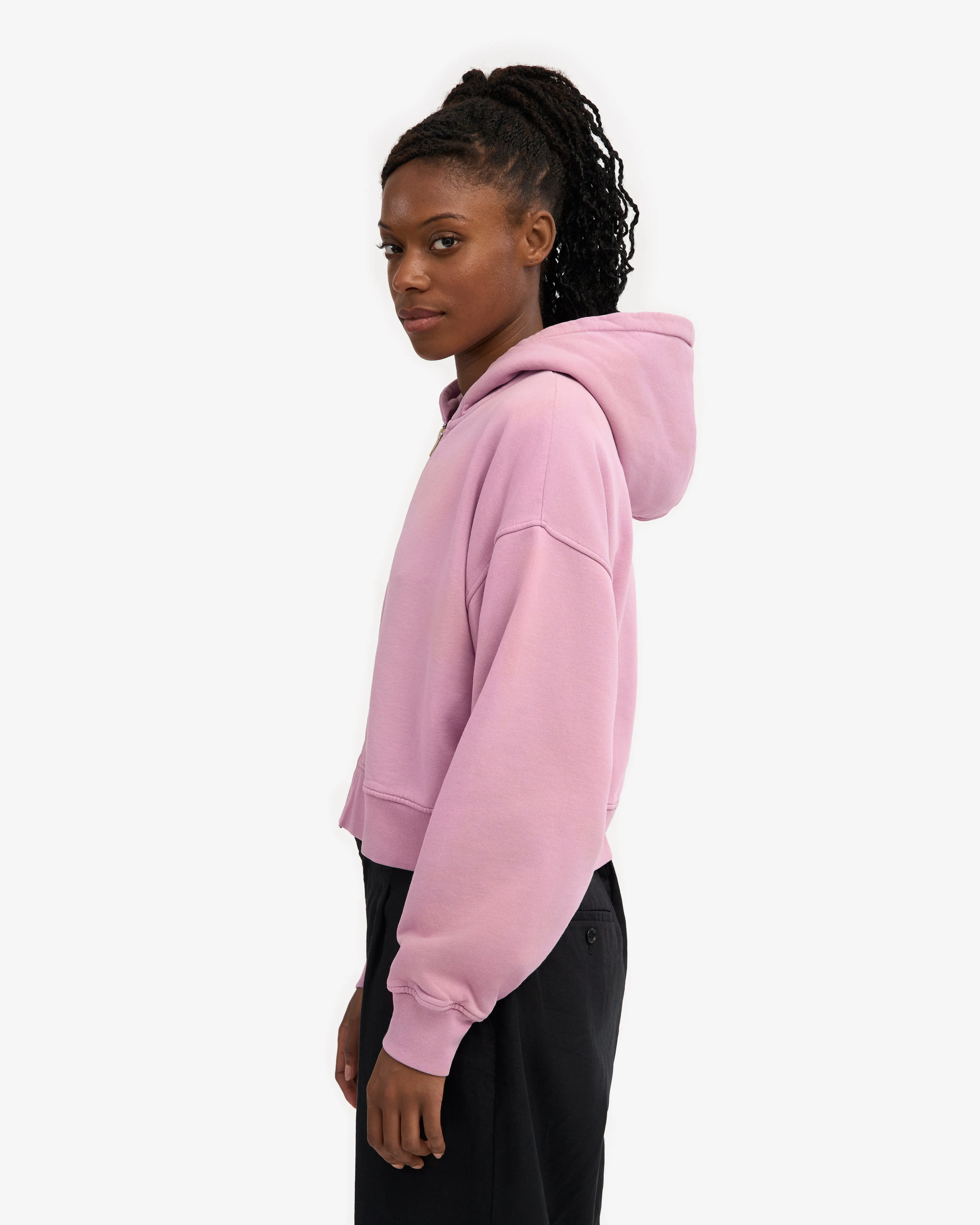 Organic Crop Zip Hood - Cherry Blossom sold by Colorful Standard product image thumbnail 3