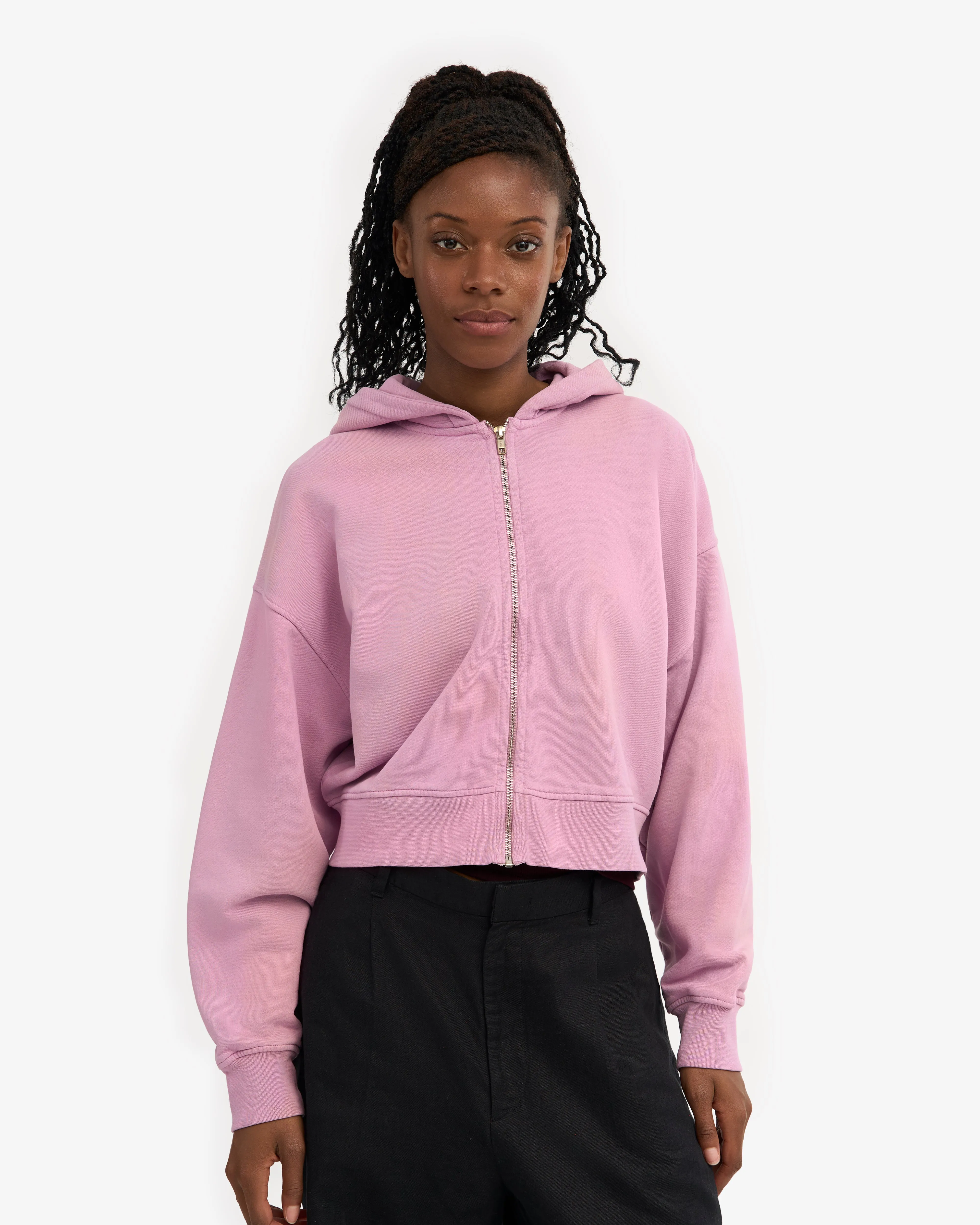 Organic Crop Zip Hood - Cherry Blossom sold by Colorful Standard product image thumbnail 2