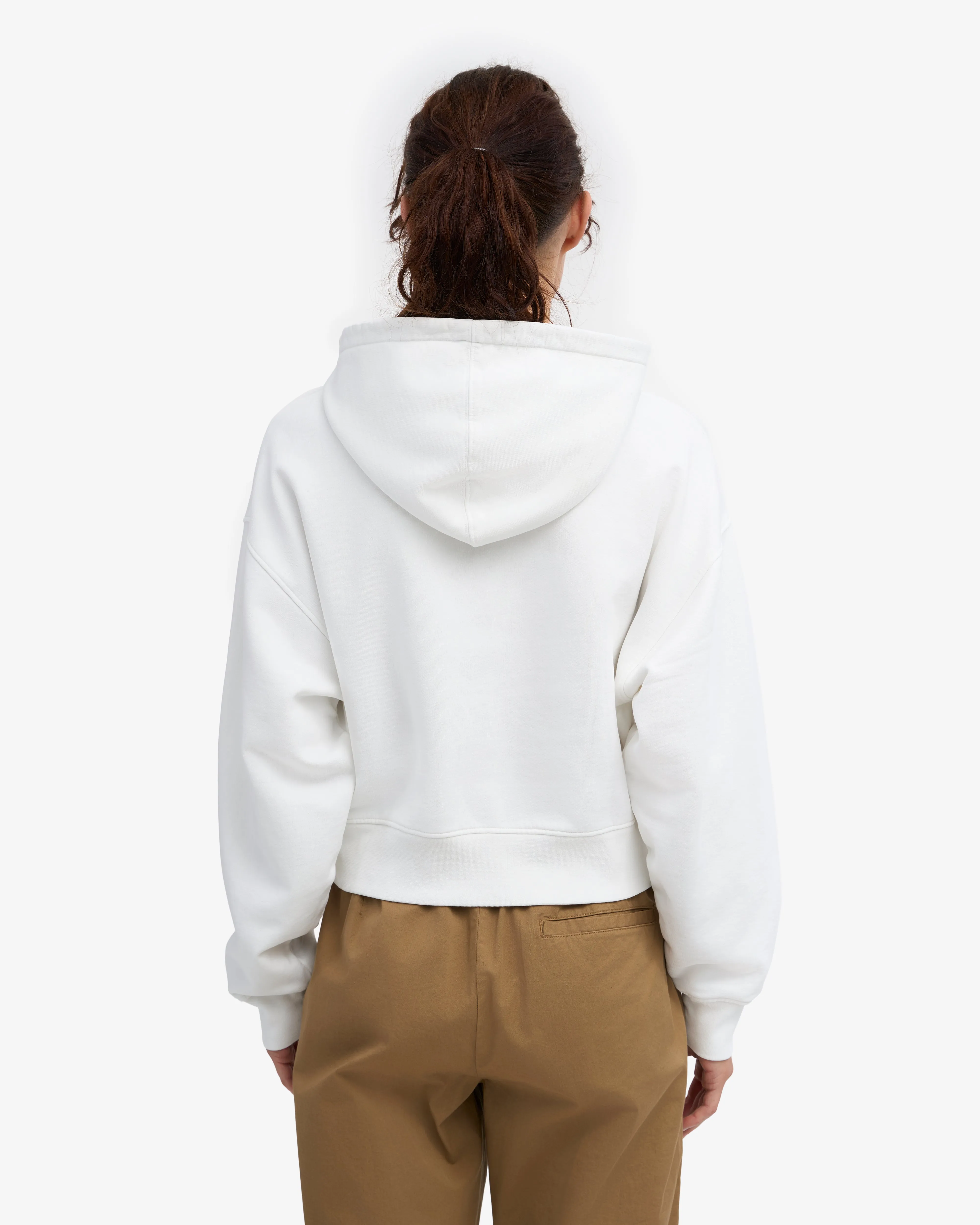 Organic Crop Zip Hood - Optical White sold by Colorful Standard product image thumbnail 4
