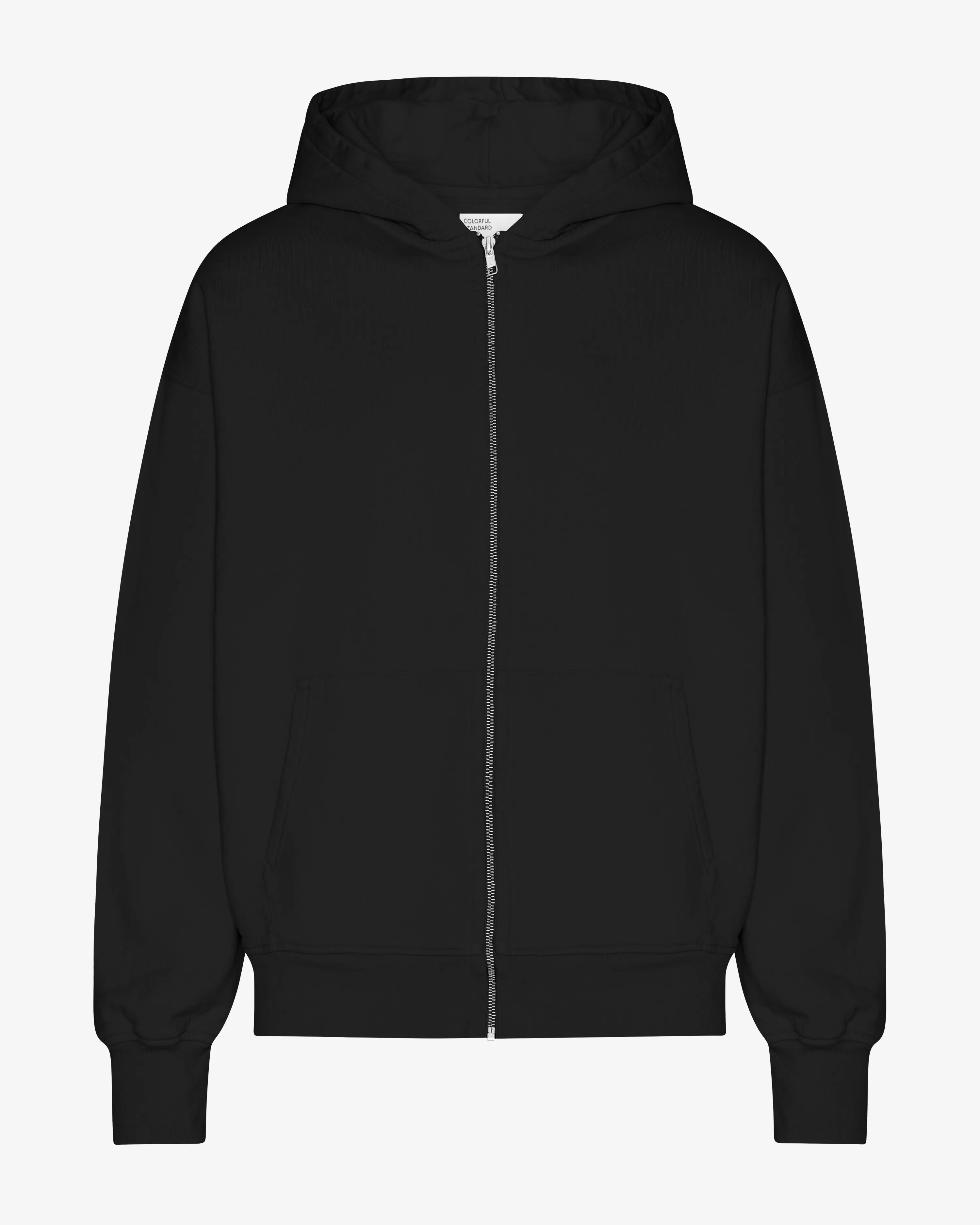 Organic Oversized Zip Hood - Deep Black sold by Colorful Standard