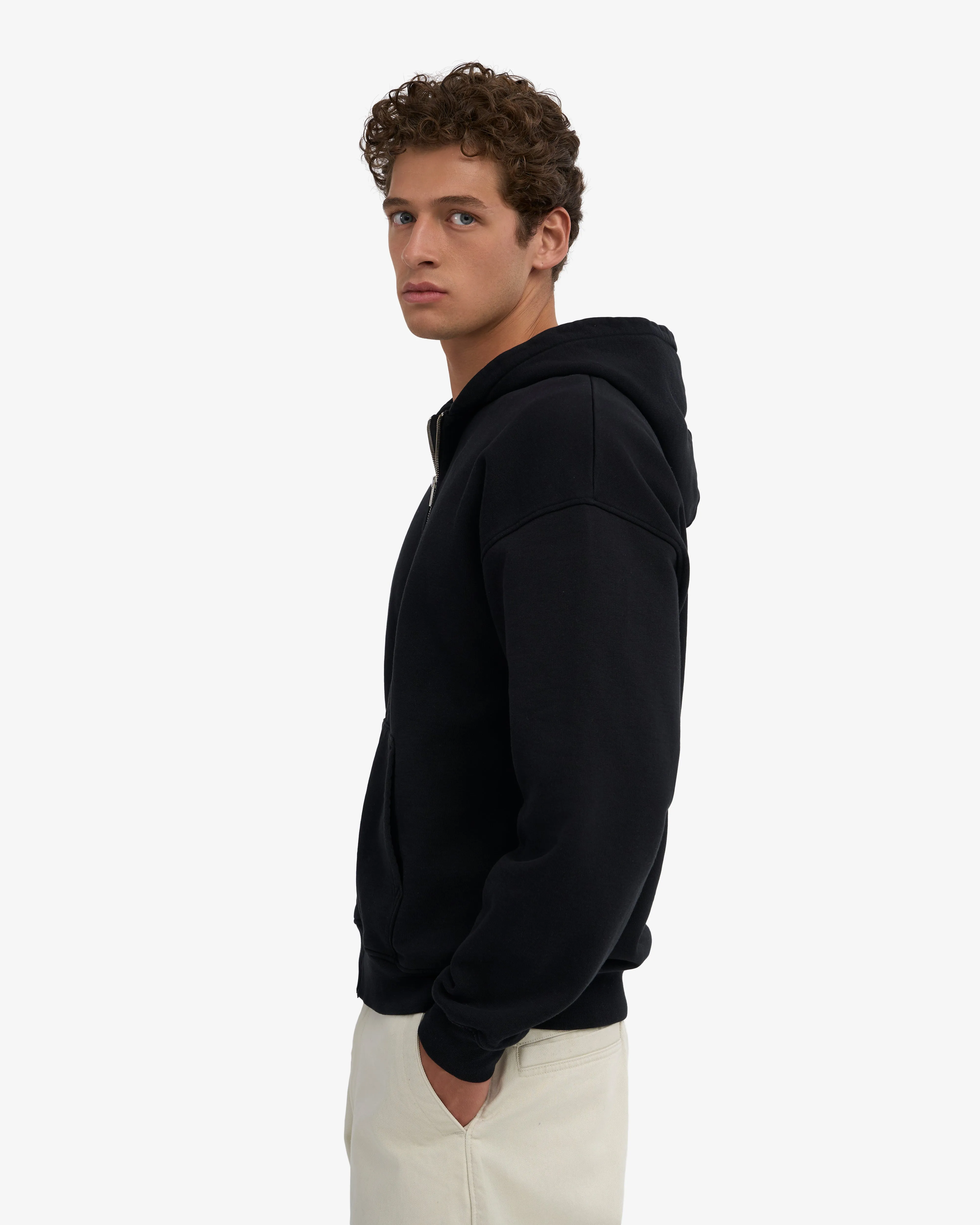 Organic Oversized Zip Hood - Deep Black sold by Colorful Standard product image thumbnail 3
