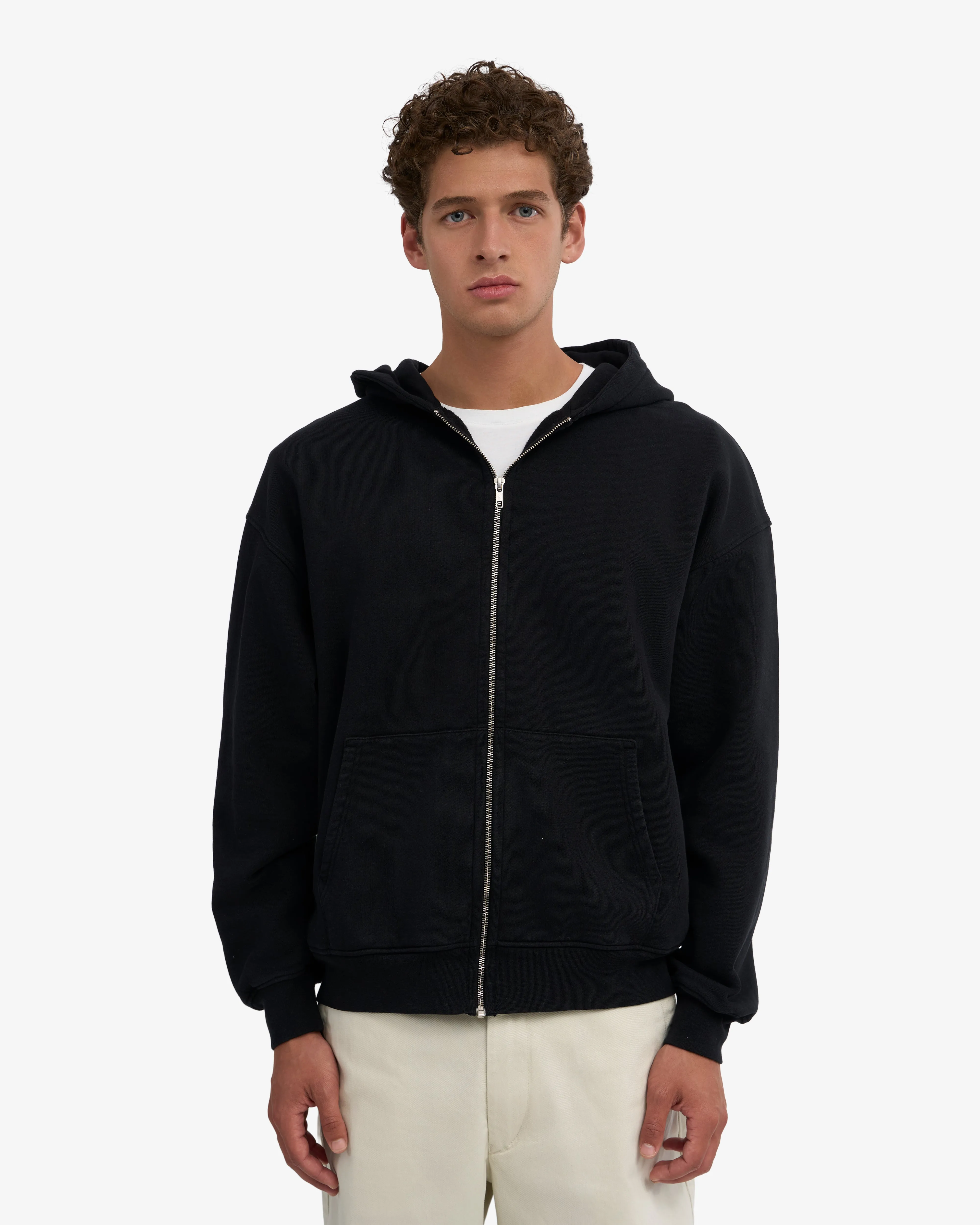Organic Oversized Zip Hood - Deep Black sold by Colorful Standard product image thumbnail 2