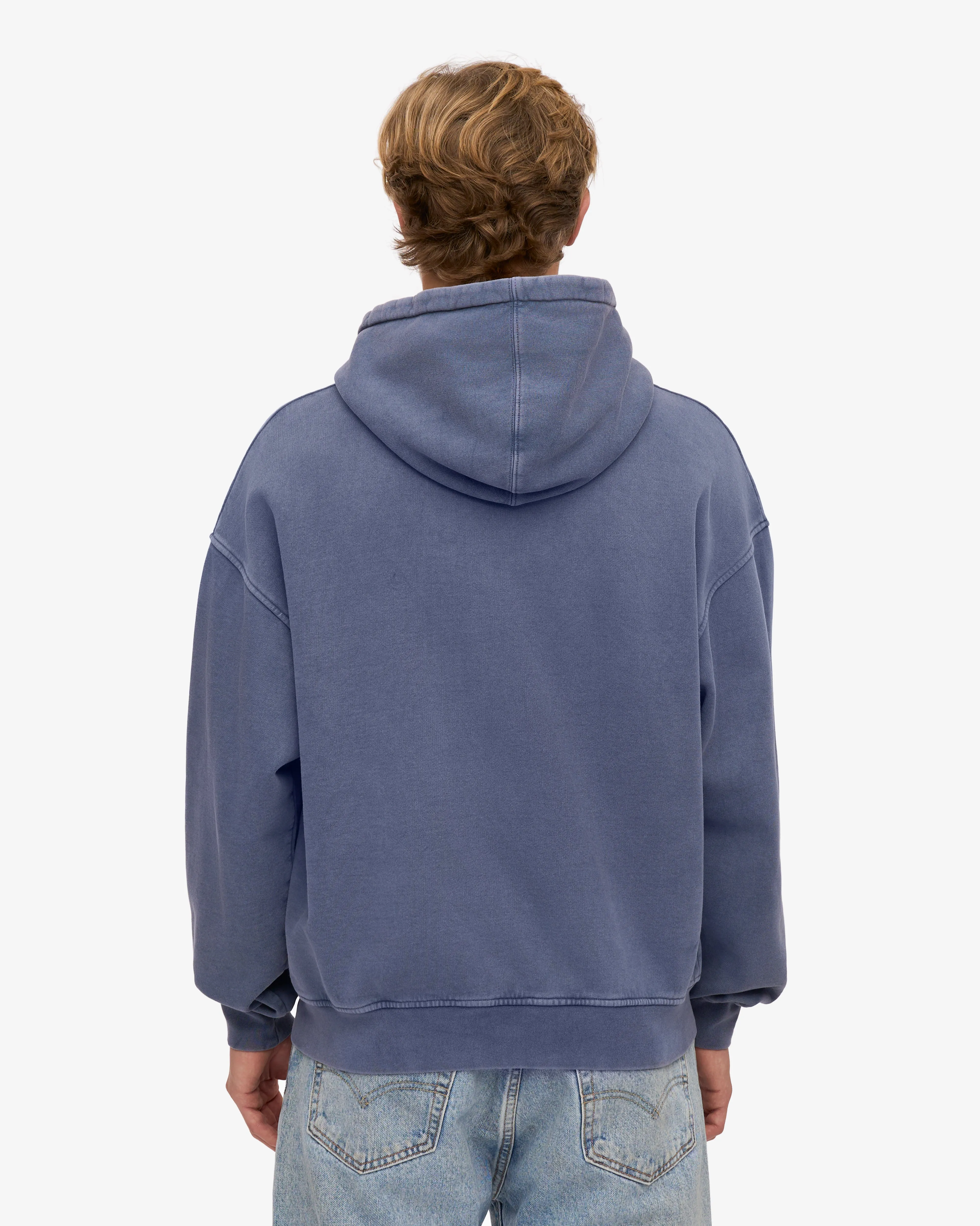 Organic Oversized Zip Hood - Neptune Blue sold by Colorful Standard product image thumbnail 4