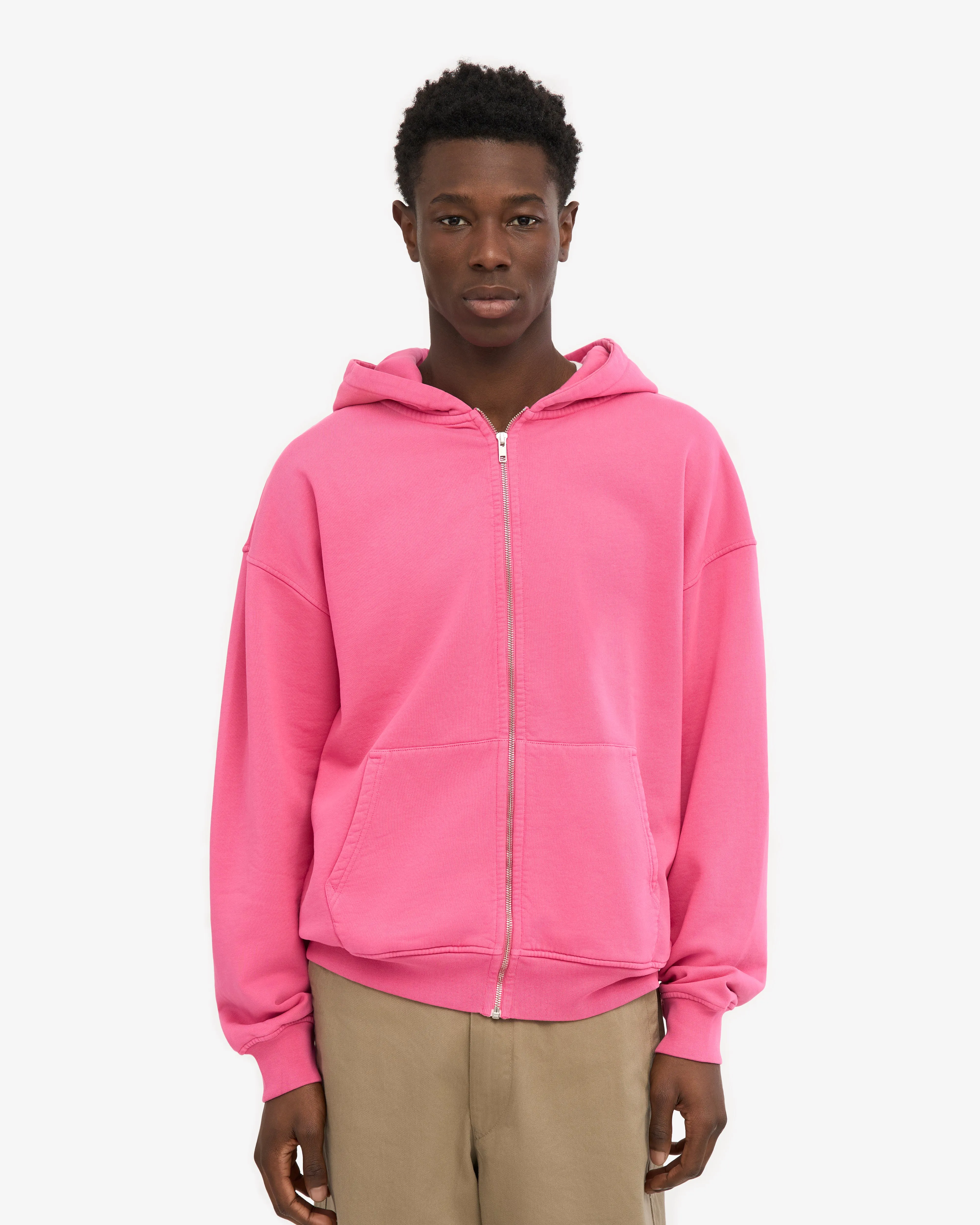 Organic Oversized Zip Hood - Bubblegum Pink sold by Colorful Standard product image thumbnail 2