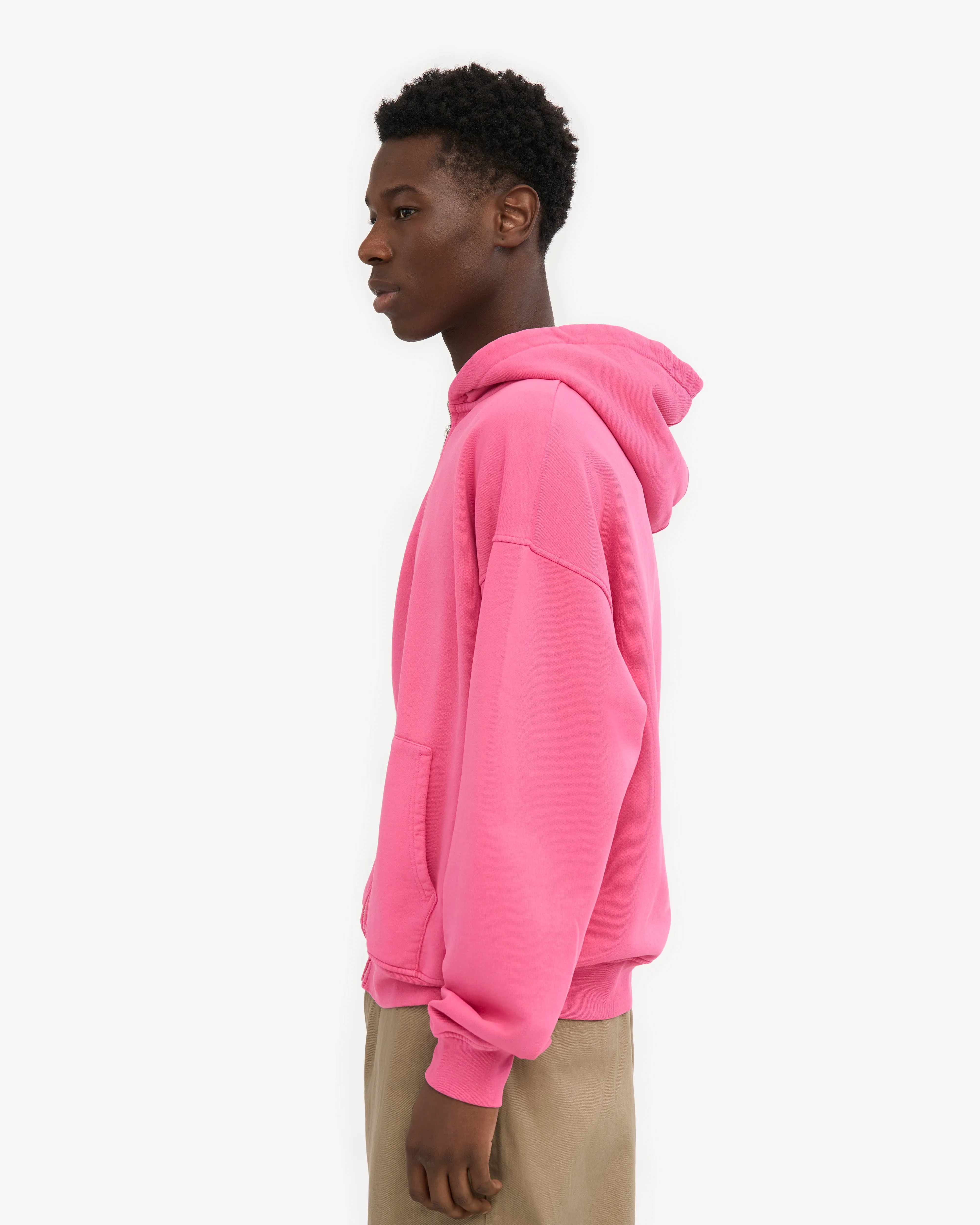 Organic Oversized Zip Hood - Bubblegum Pink sold by Colorful Standard product image thumbnail 3