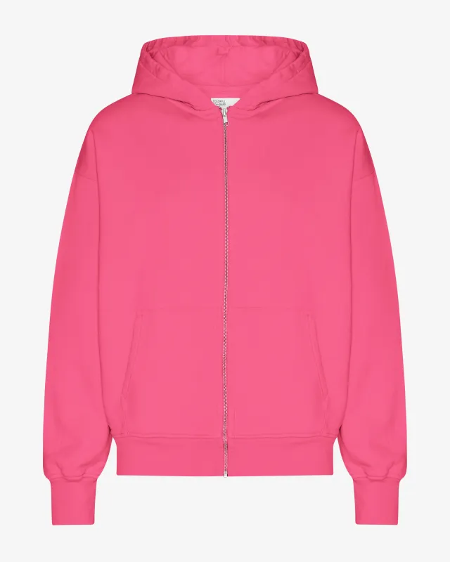 Organic Oversized Zip Hood - Bubblegum Pink sold by Colorful Standard