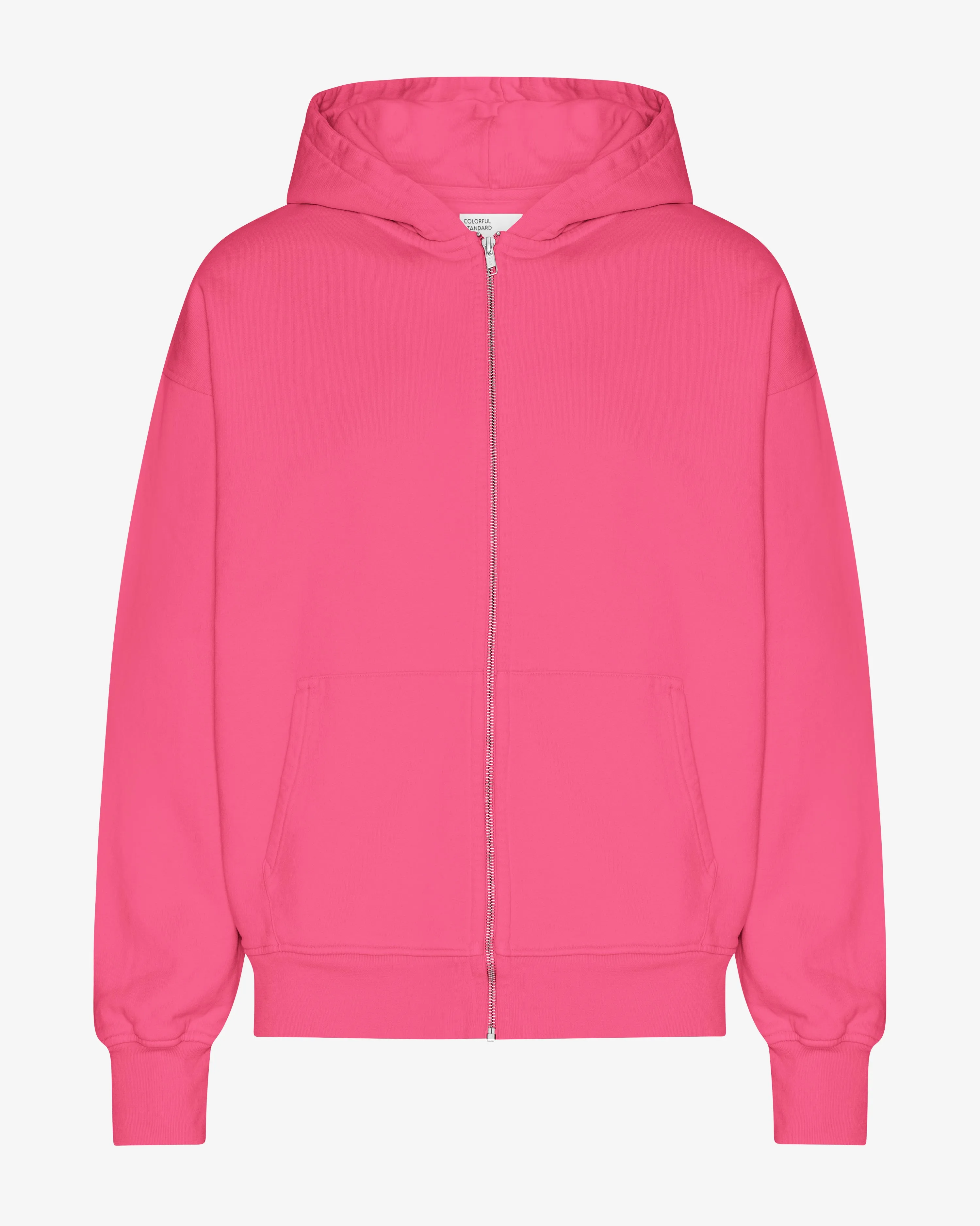 Organic Oversized Zip Hood - Bubblegum Pink sold by Colorful Standard