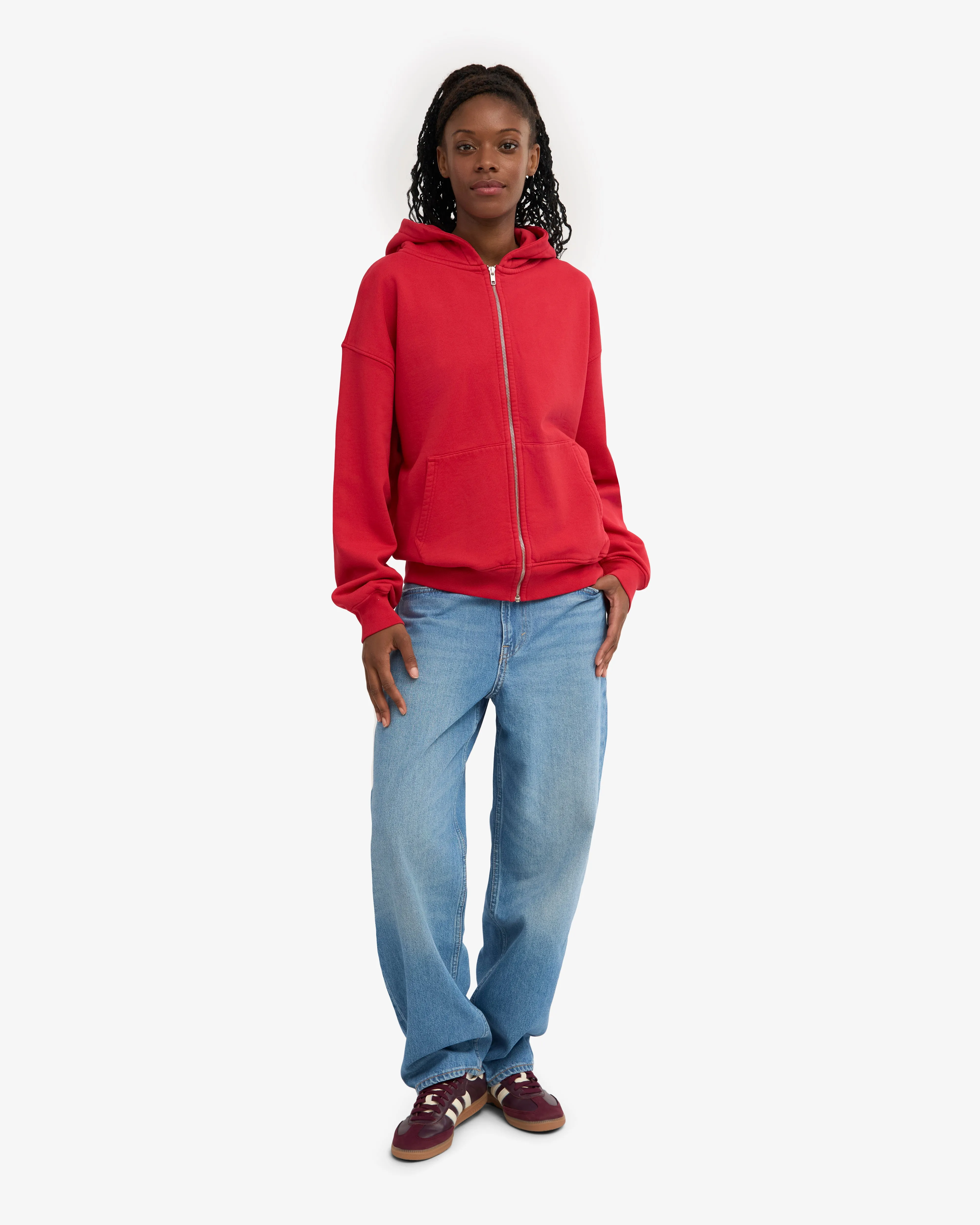 Organic Oversized Zip Hood - Scarlet Red sold by Colorful Standard product image thumbnail 5