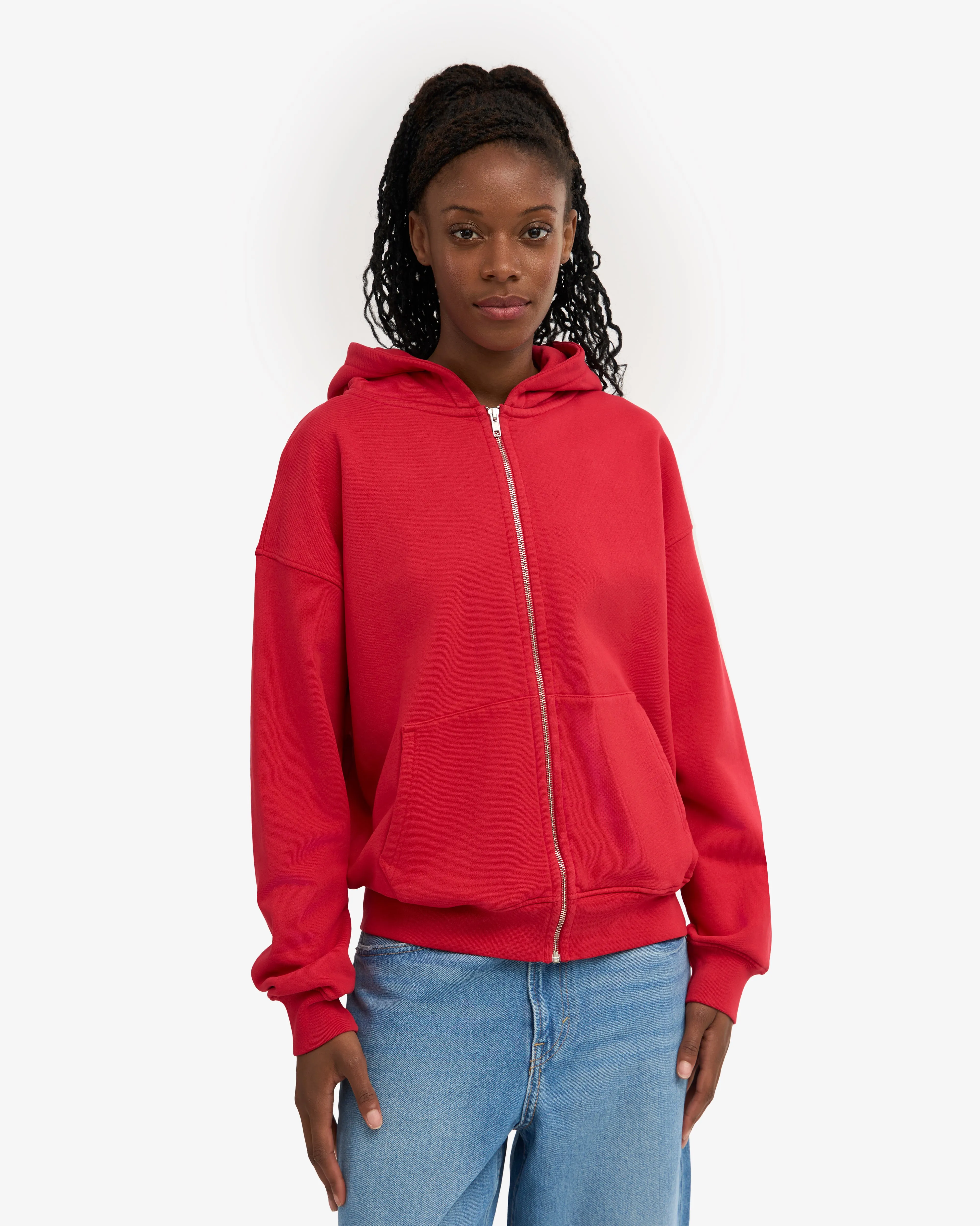 Organic Oversized Zip Hood - Scarlet Red sold by Colorful Standard product image thumbnail 2