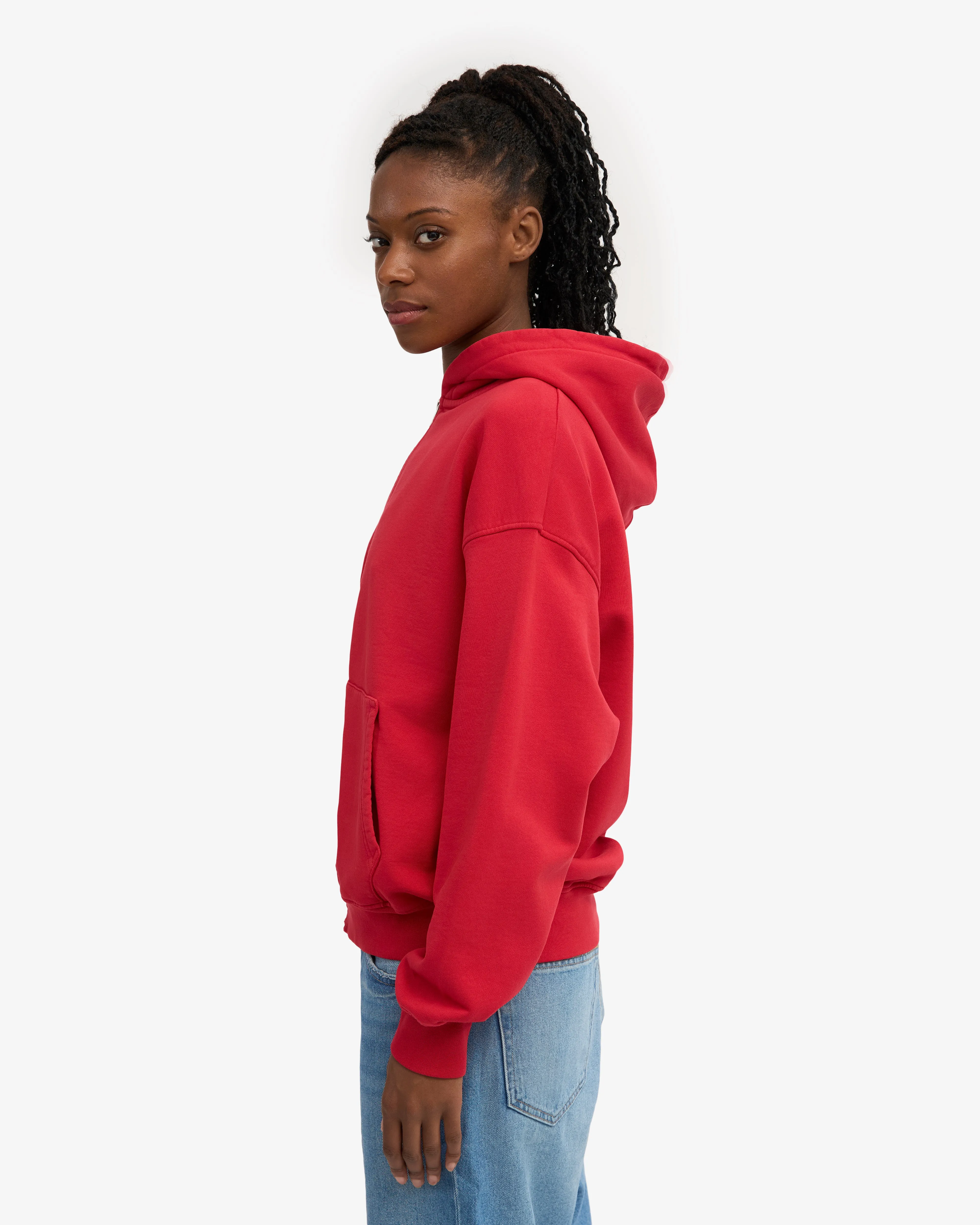 Organic Oversized Zip Hood - Scarlet Red sold by Colorful Standard product image thumbnail 3