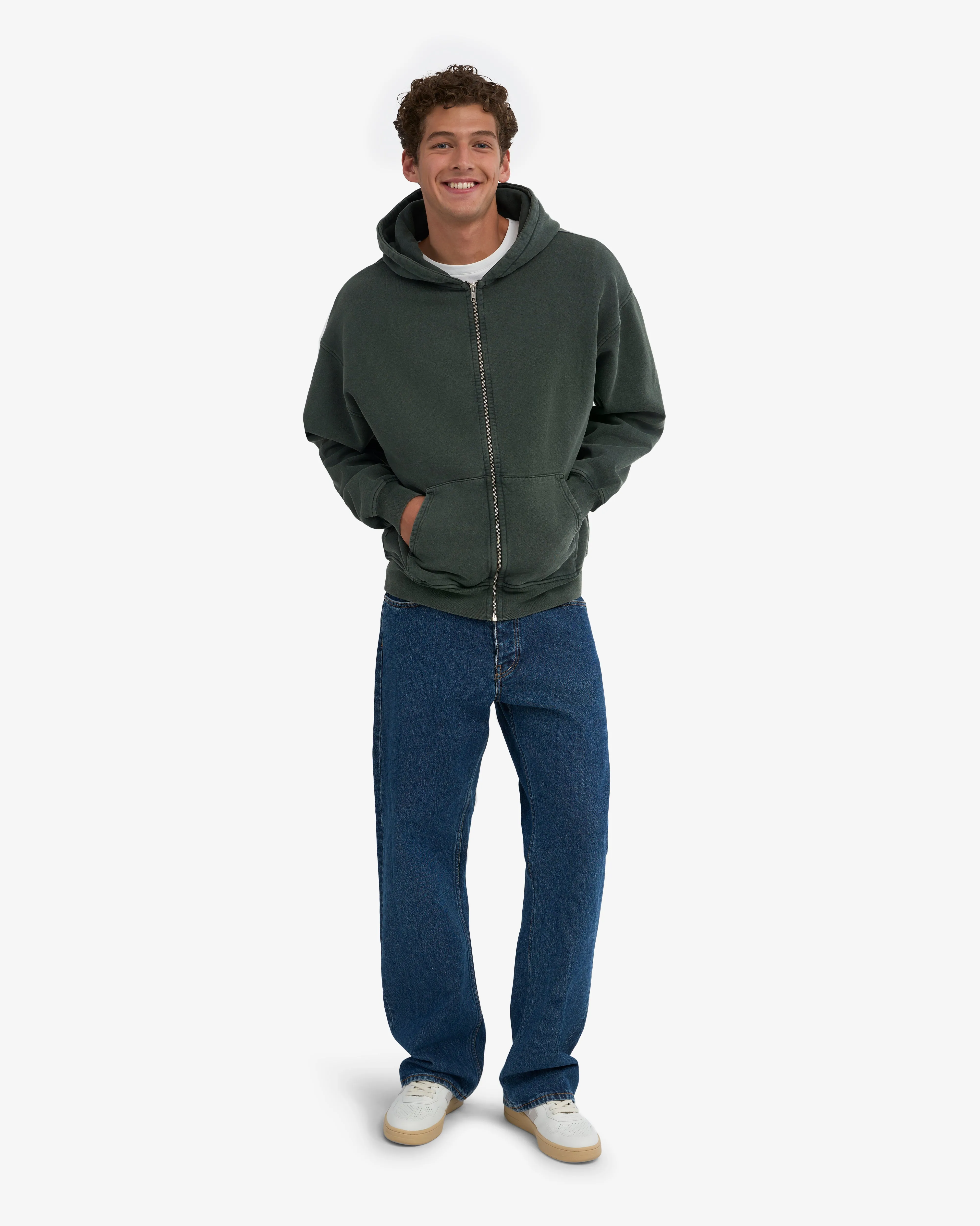 Organic Oversized Zip Hood - Midnight Forest sold by Colorful Standard product image thumbnail 5