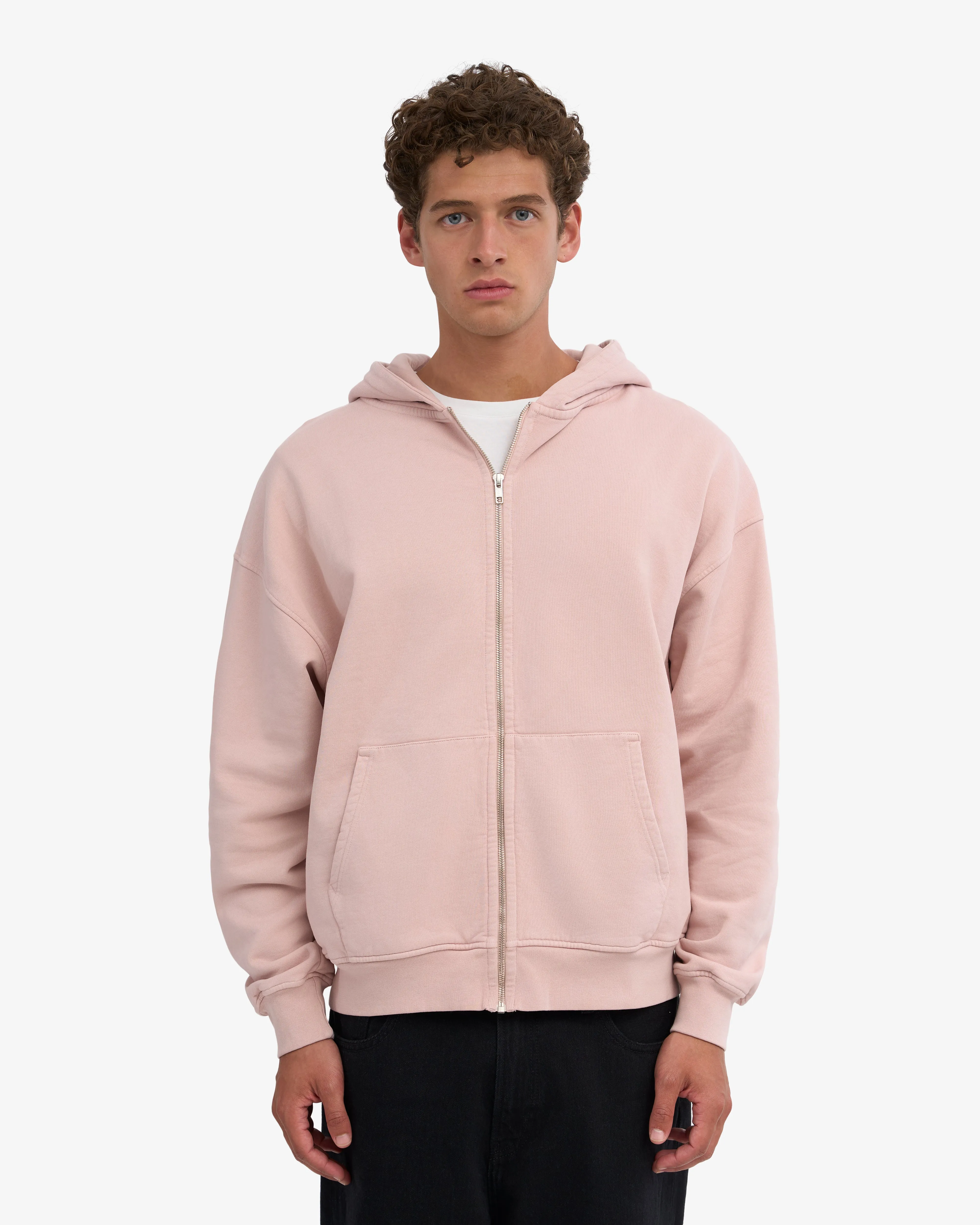 Organic Oversized Zip Hood - Faded Pink sold by Colorful Standard product image thumbnail 2