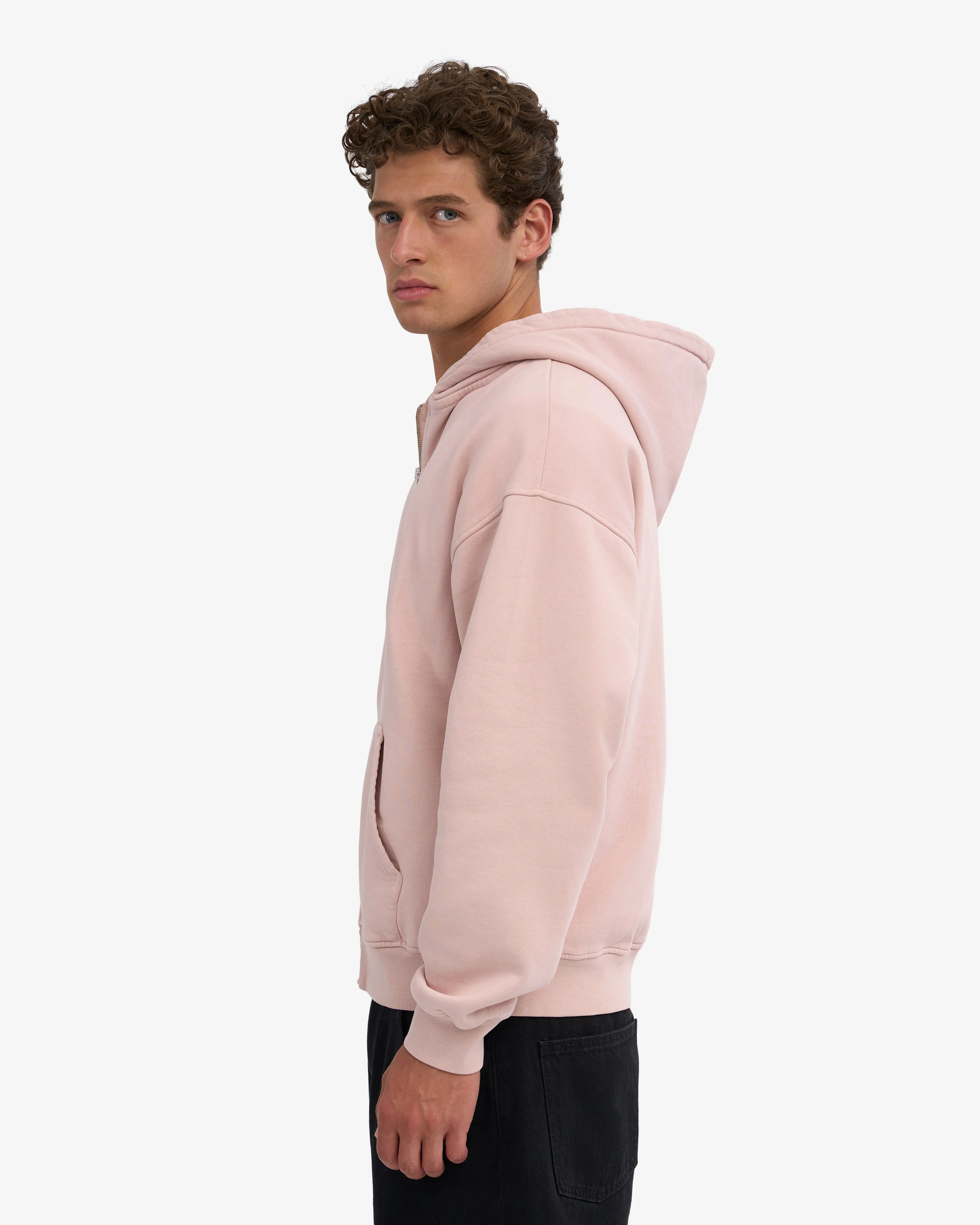Organic Oversized Zip Hood - Faded Pink sold by Colorful Standard product image thumbnail 3