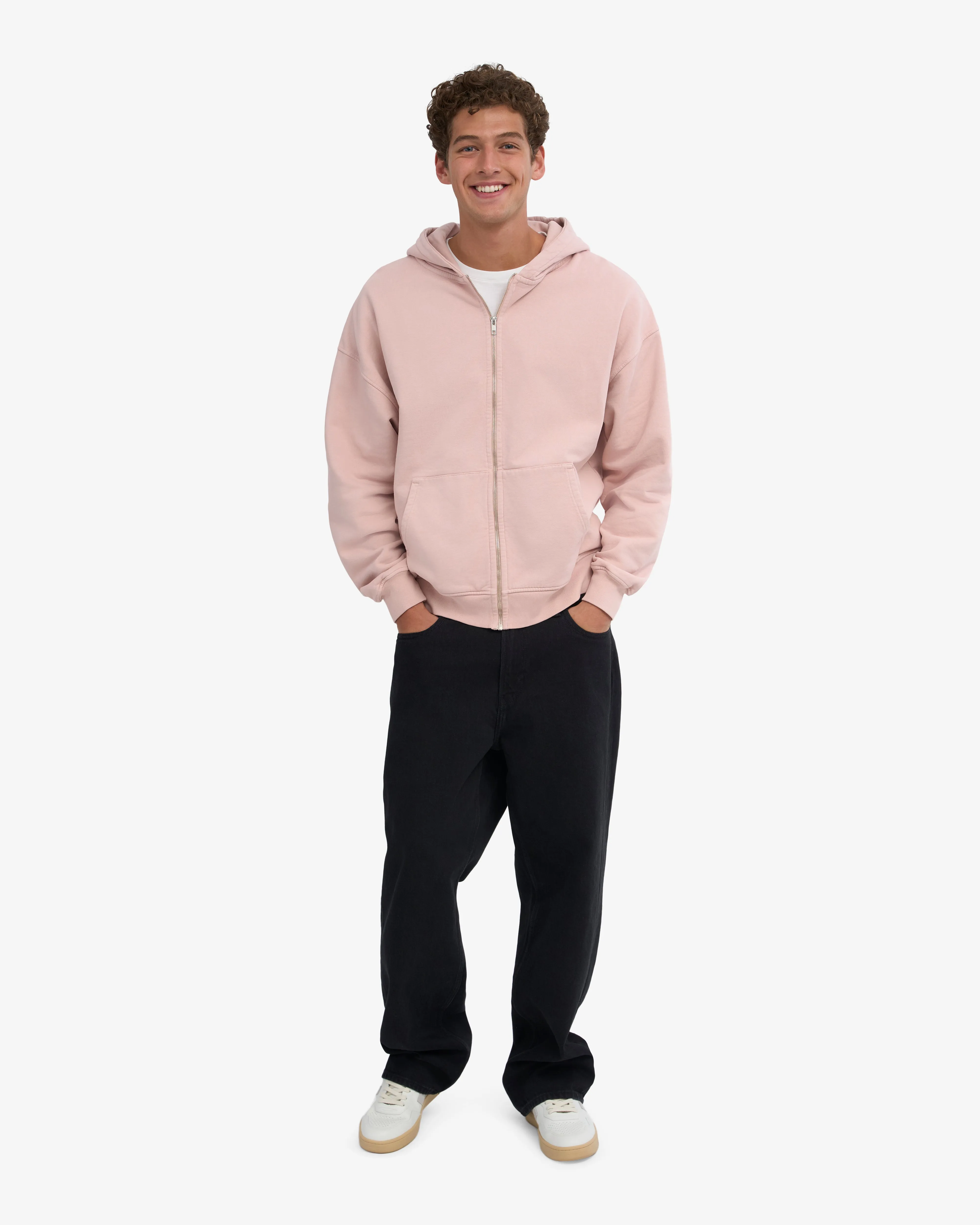 Organic Oversized Zip Hood - Faded Pink sold by Colorful Standard product image thumbnail 5
