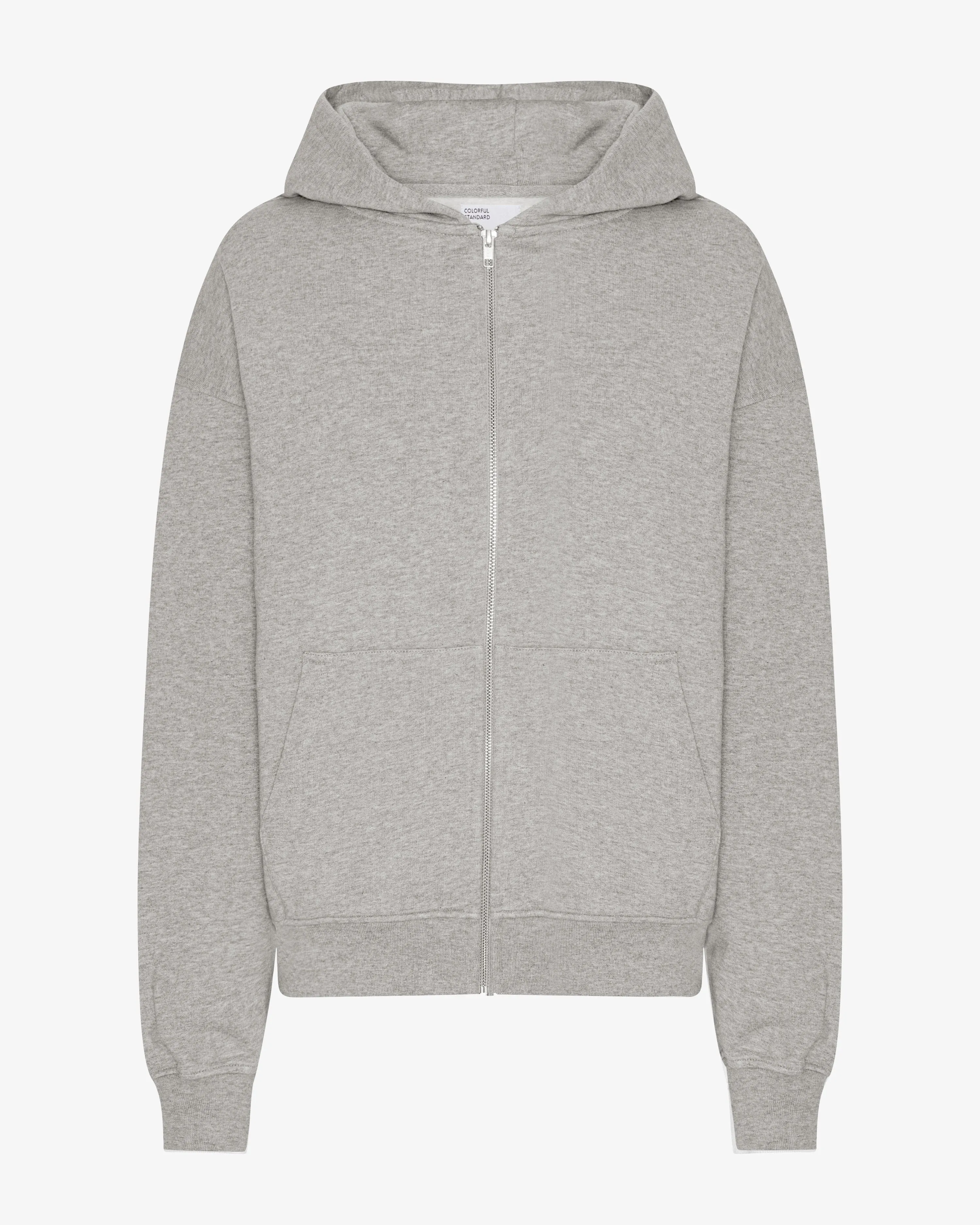 Organic Oversized Zip Hood - Heather Grey sold by Colorful Standard