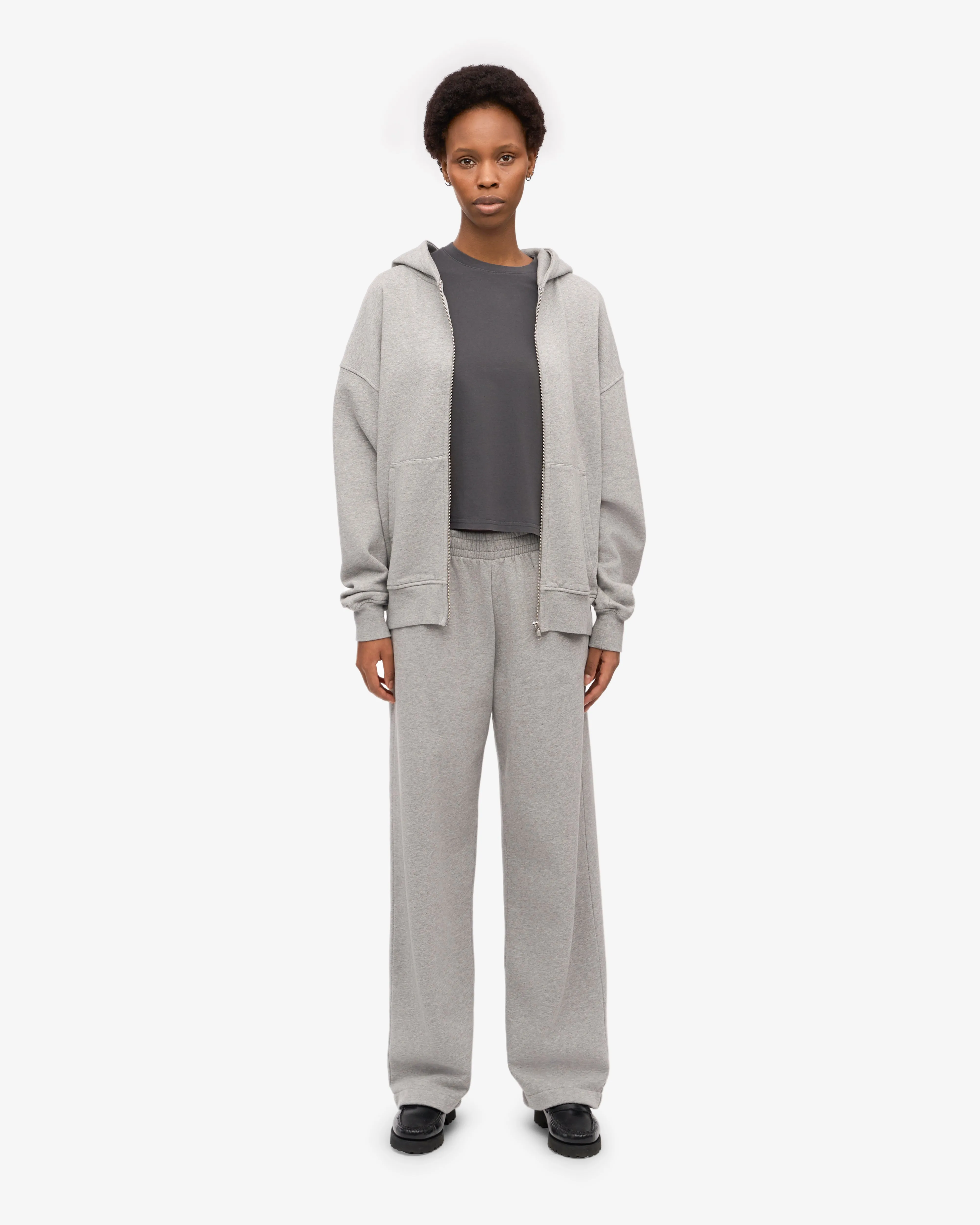 Organic Oversized Zip Hood - Heather Grey sold by Colorful Standard product image thumbnail 5