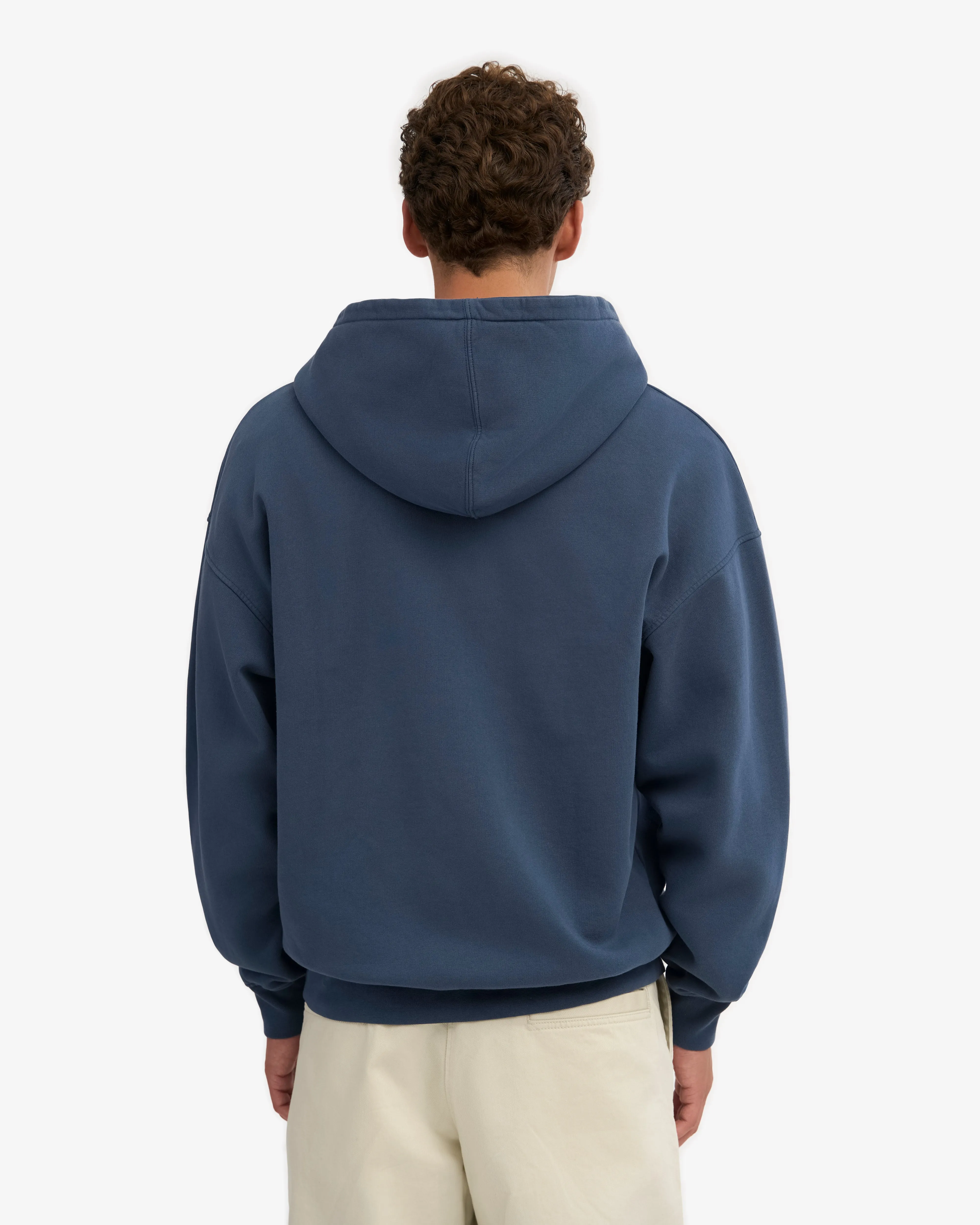 Organic Oversized Zip Hood - Petrol Blue sold by Colorful Standard product image thumbnail 4