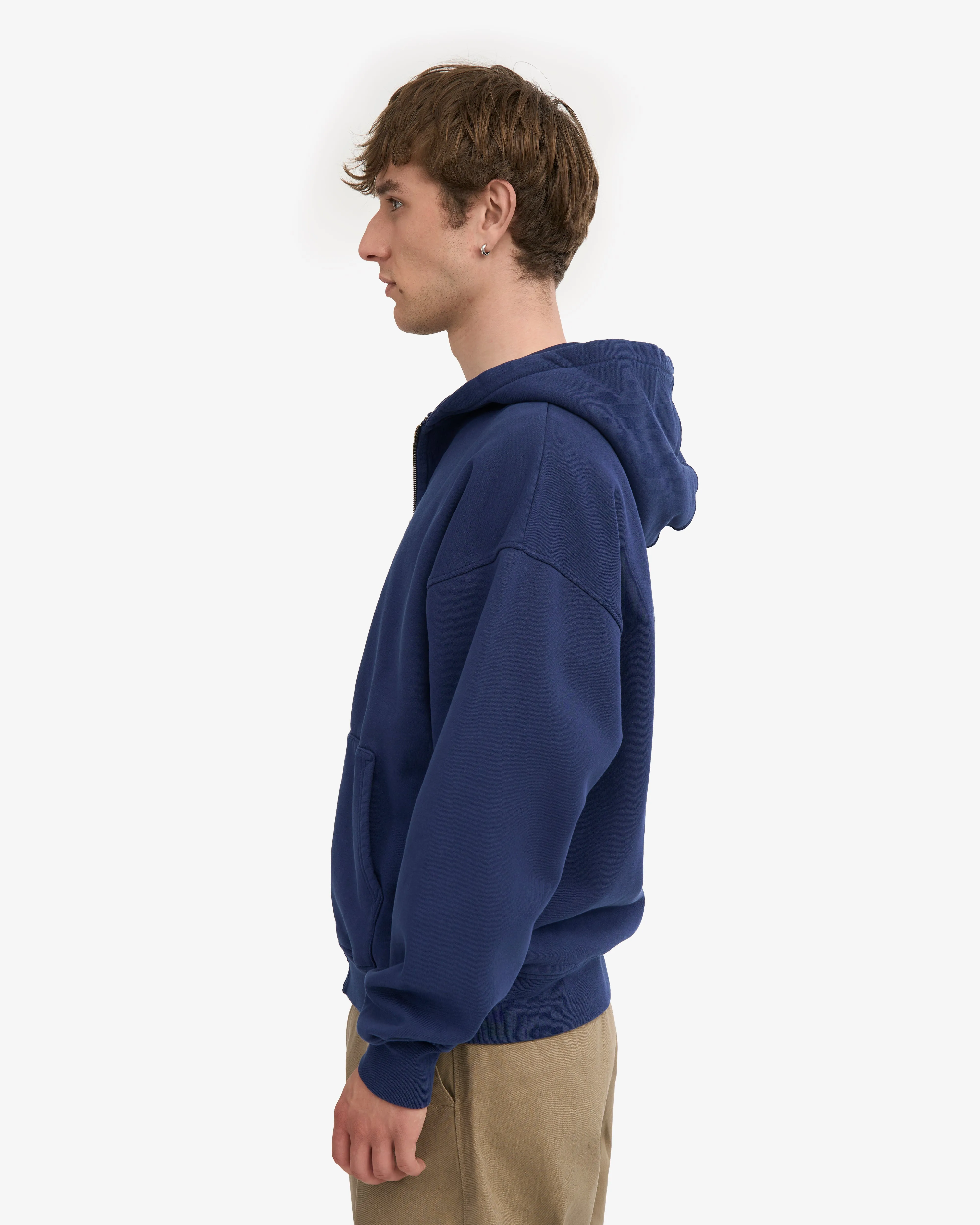 Organic Oversized Zip Hood - Marine Blue sold by Colorful Standard product image thumbnail 3
