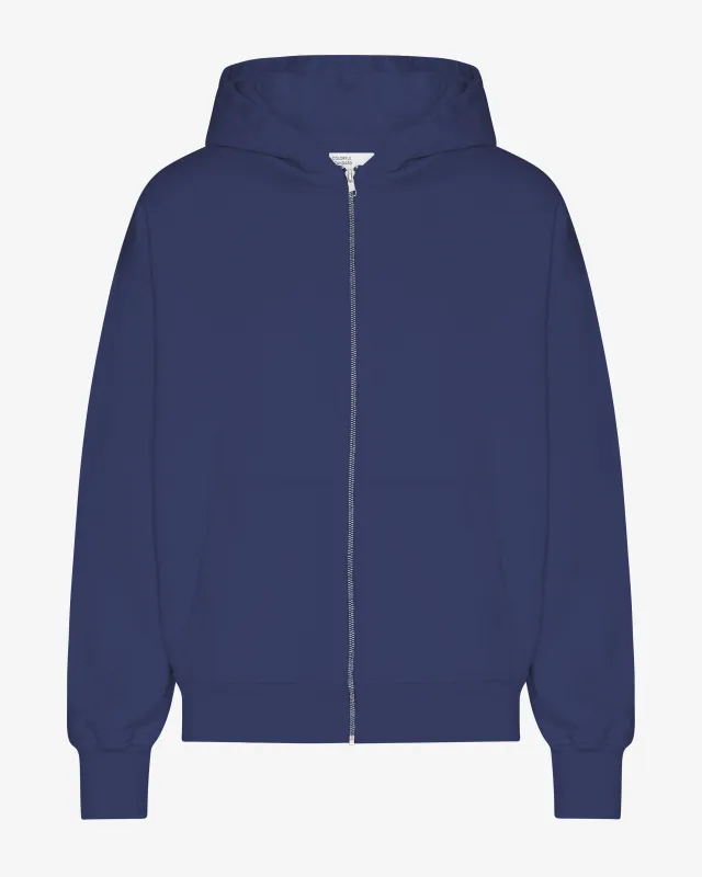 Organic Oversized Zip Hood - Marine Blue sold by Colorful Standard