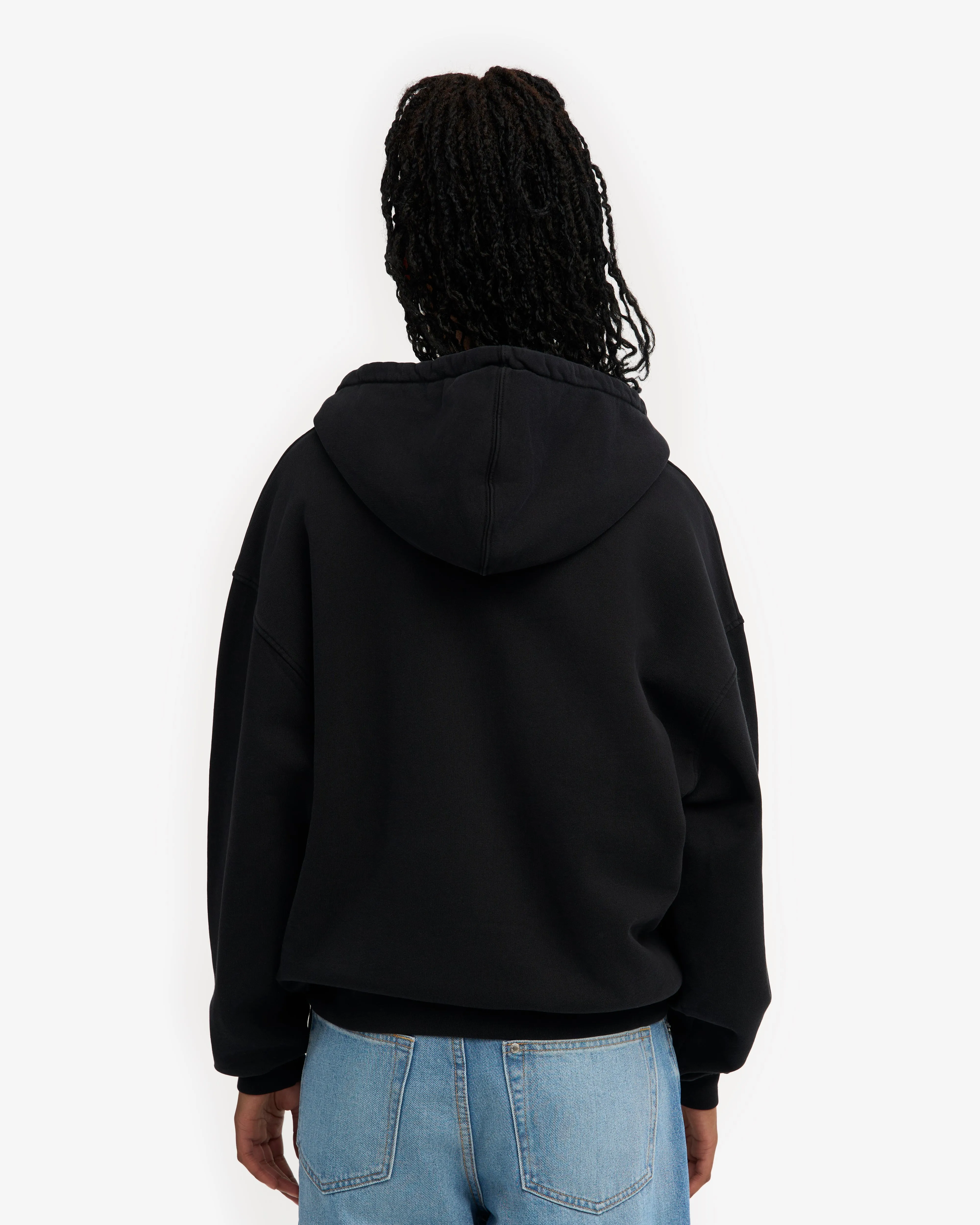 Organic Oversized Zip Hood - Deep Black sold by Colorful Standard product image thumbnail 4
