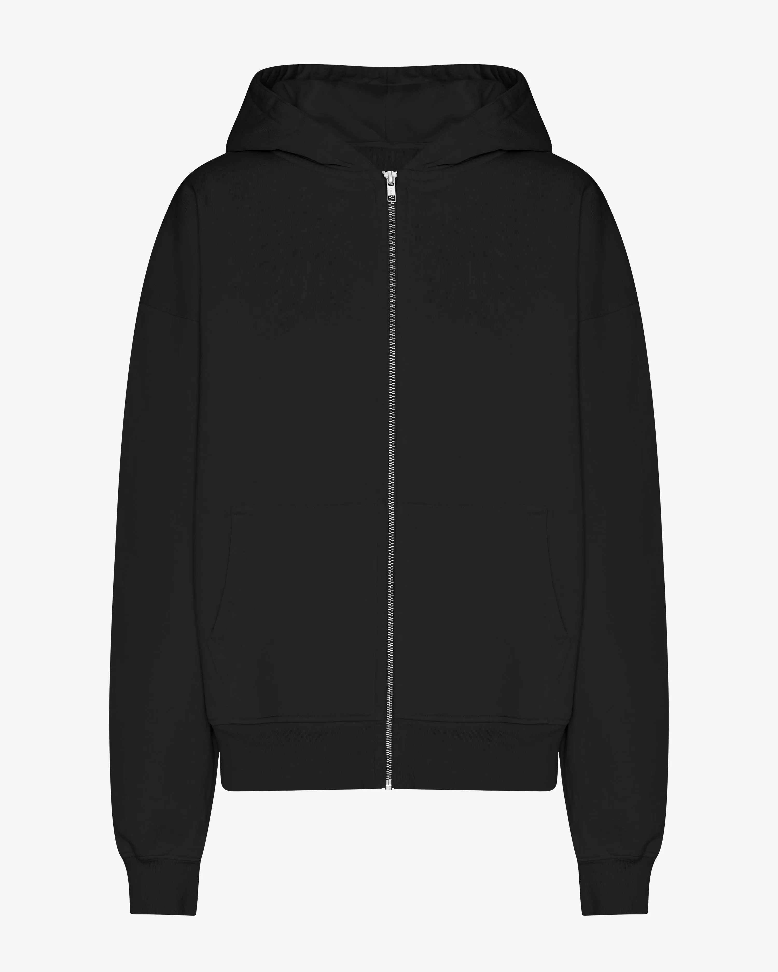 Organic Oversized Zip Hood - Deep Black sold by Colorful Standard