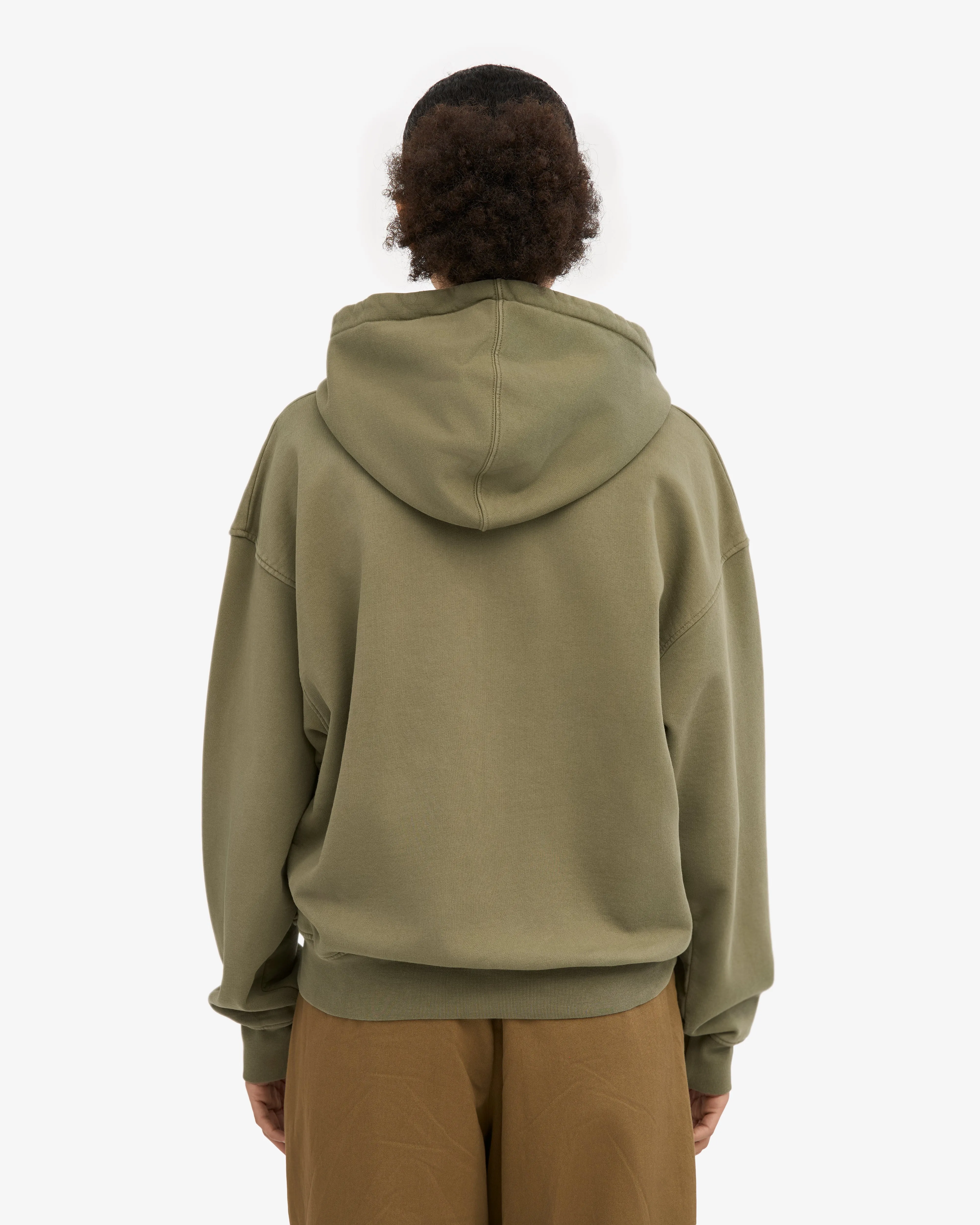 Organic Oversized Zip Hood - Dusty Olive sold by Colorful Standard product image thumbnail 4