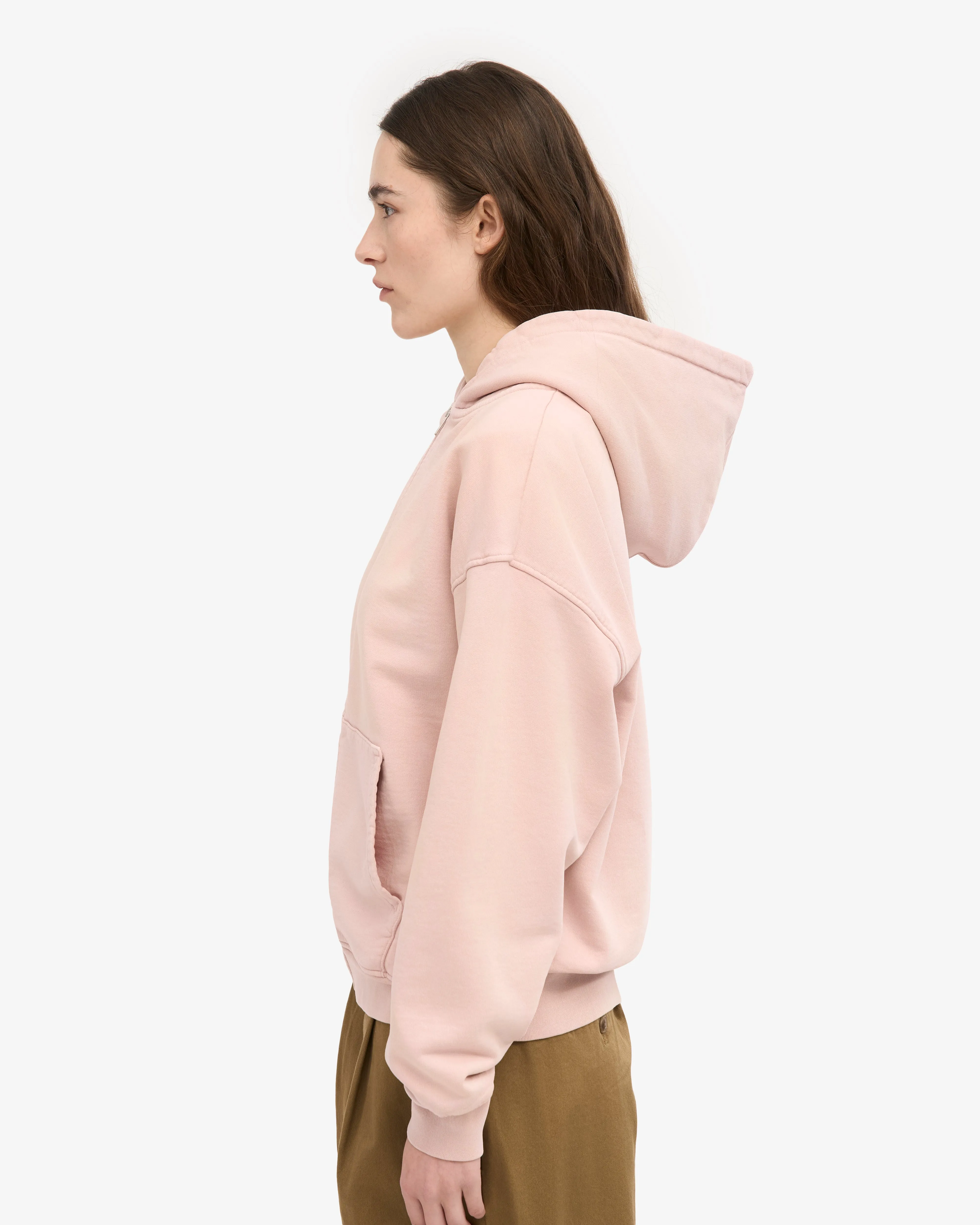 Organic Oversized Zip Hood - Faded Pink sold by Colorful Standard product image thumbnail 3